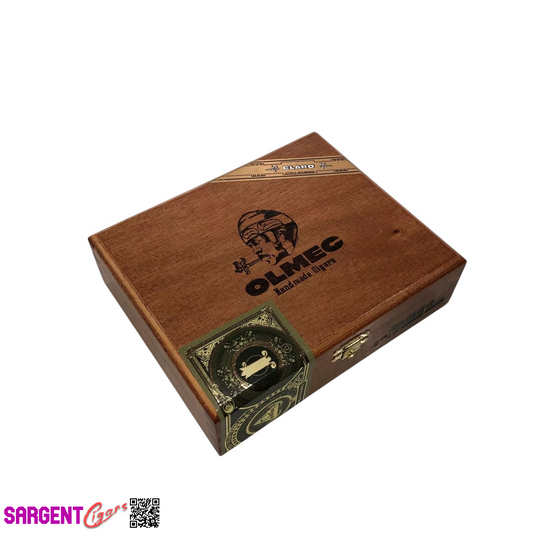 Olmec Corona Gorda Empty Wooden Cigar Box 6.5x5.5x2 (1)