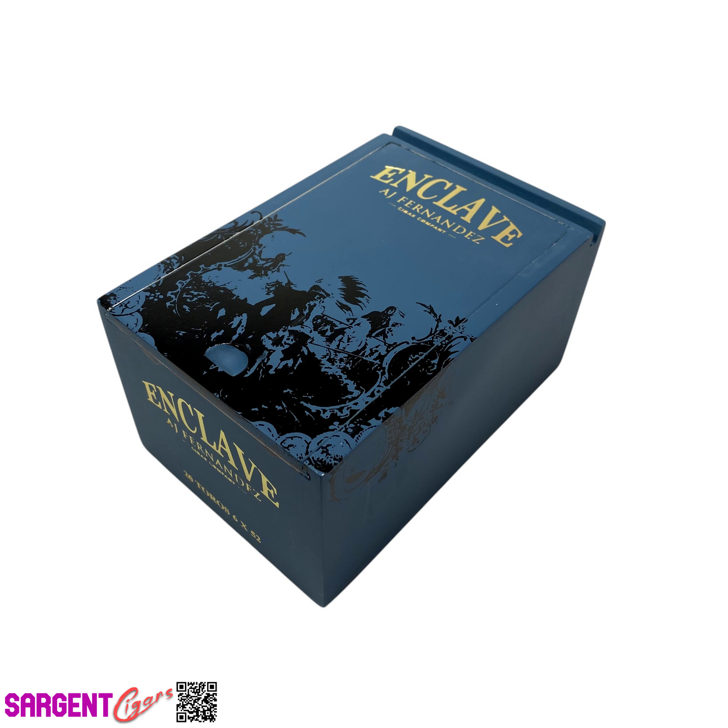 Aj Fernandez Enclave Toro Empty Wooden Cigar Box 4.75x7x3.75