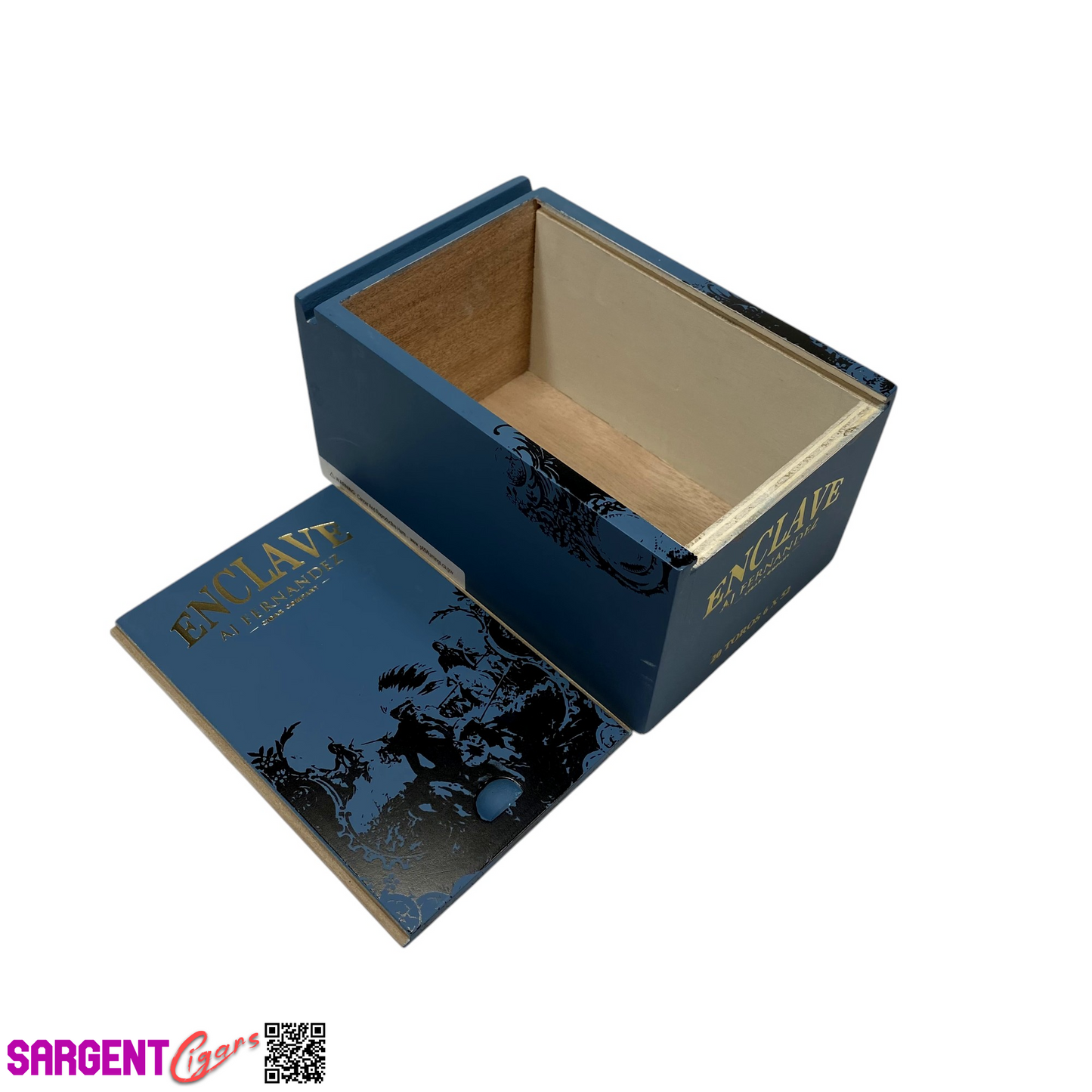 Aj Fernandez Enclave Toro Empty Wooden Cigar Box 4.75x7x3.75