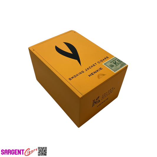 Smoking Jacket Cigars Henkie Empty Wooden Cigar Box 4.75x6.5x4