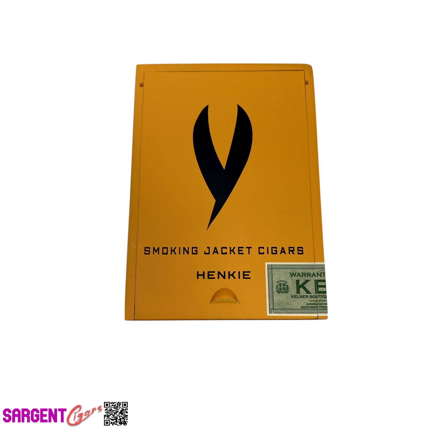 Smoking Jacket Cigars Henkie Empty Wooden Cigar Box 4.75x6.5x4