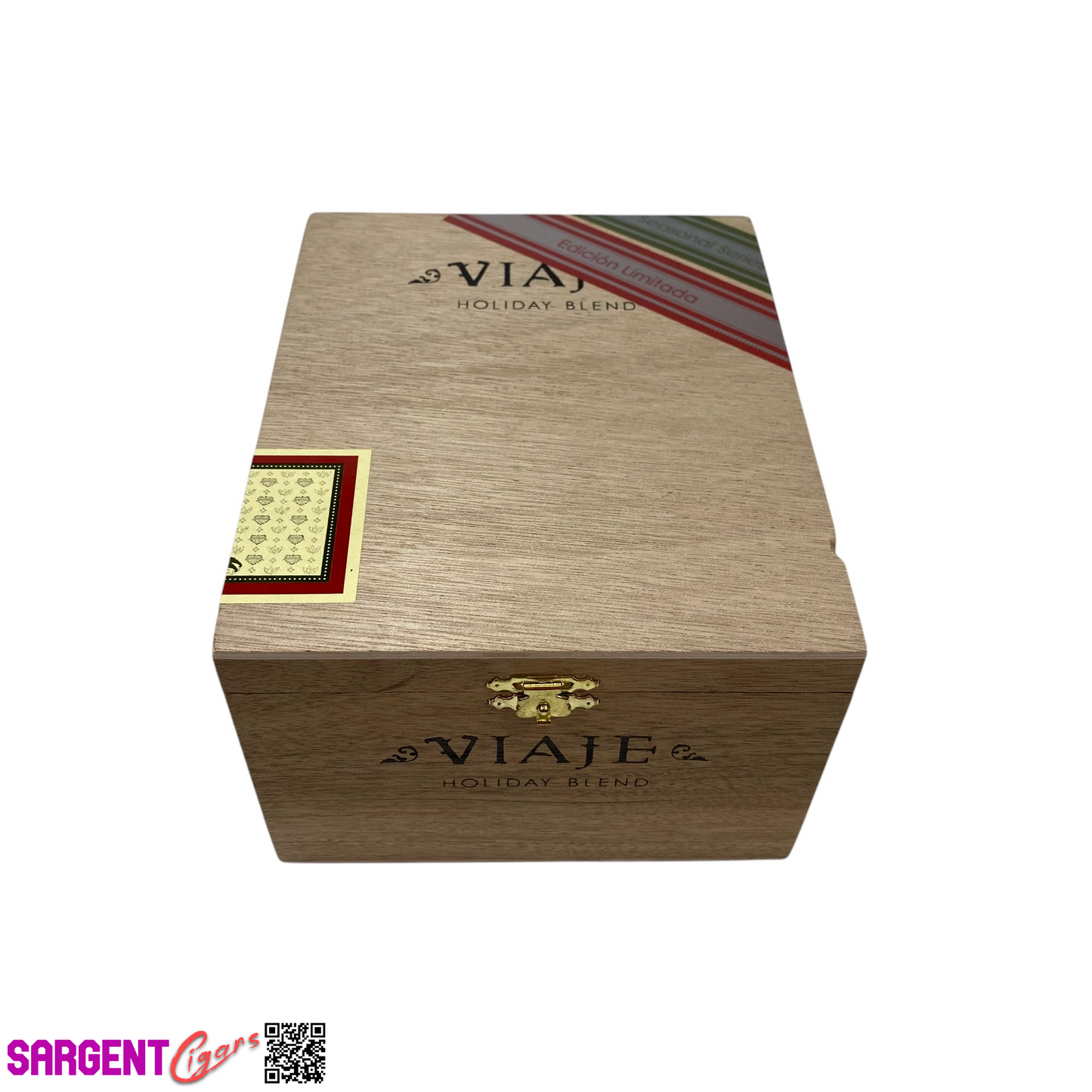 Viaje Seasonal Empty Wooden Cigar Box 5.75x7x4