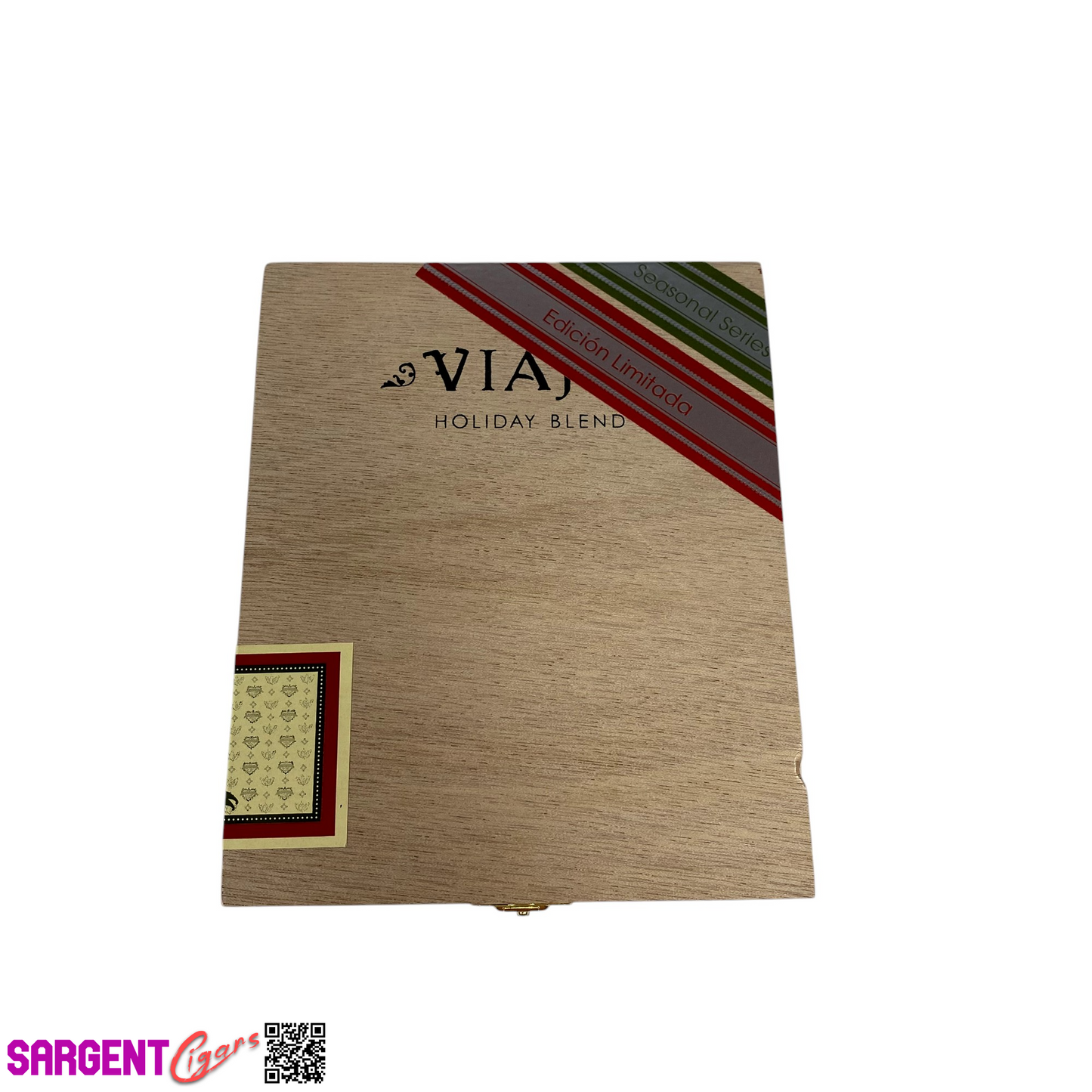 Viaje Seasonal Empty Wooden Cigar Box 5.75x7x4