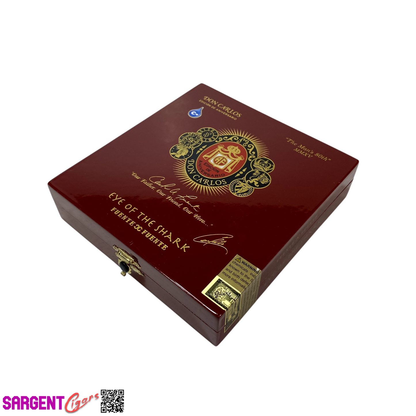 Arturo Fuente Eye of the Shark Empty Wooden Cigar Box 6x6.5x1.5