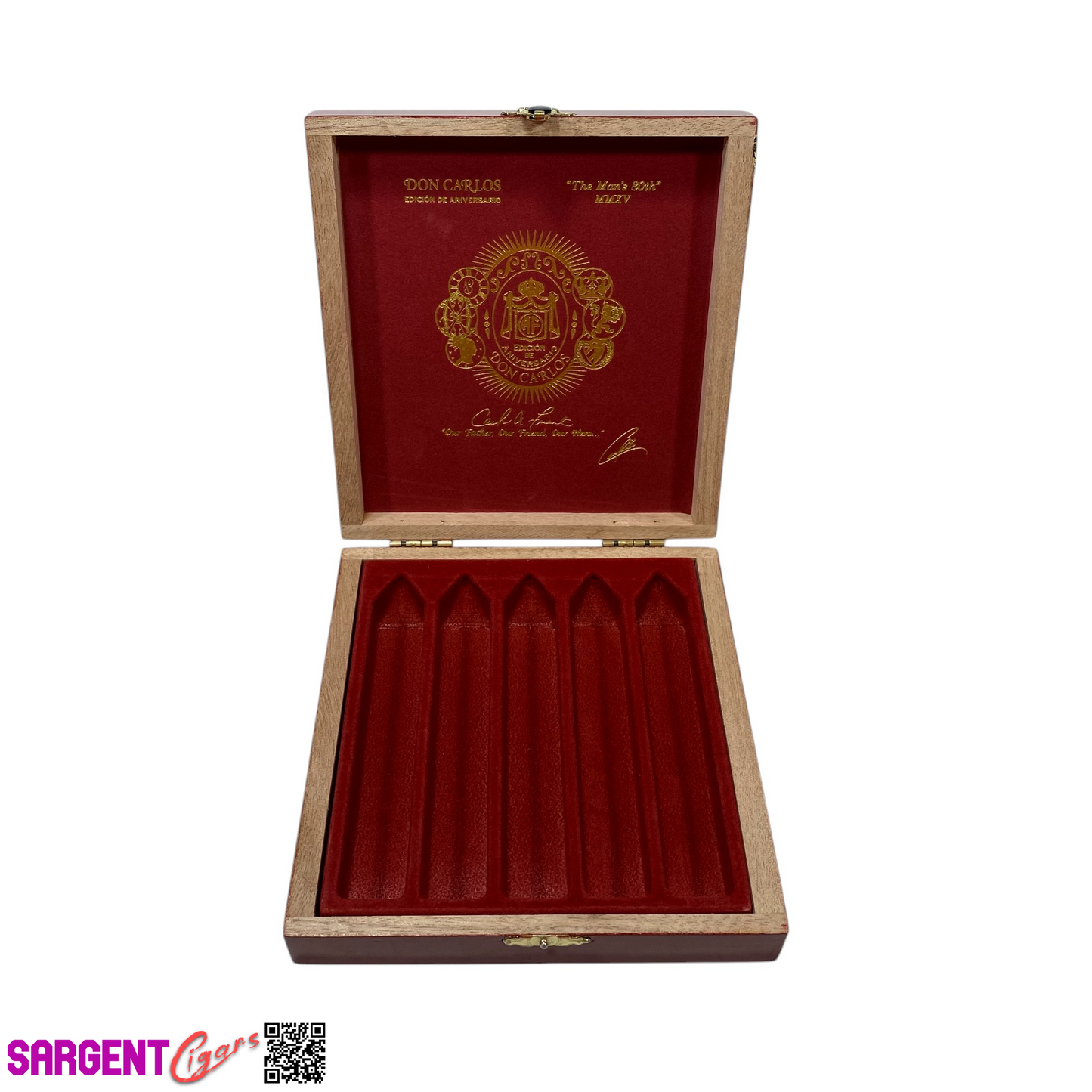 Arturo Fuente Eye of the Shark Empty Wooden Cigar Box 6x6.5x1.5