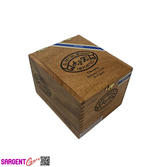 Del Mundo Oscuro Robusto Empty Wooden Cigar Box 5x6x4