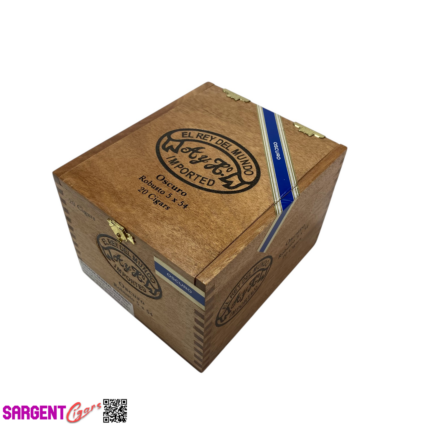 Del Mundo Oscuro Robusto Empty Wooden Cigar Box 5x6x4