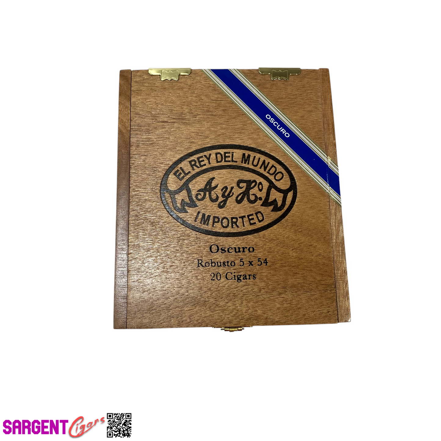 Del Mundo Oscuro Robusto Empty Wooden Cigar Box 5x6x4