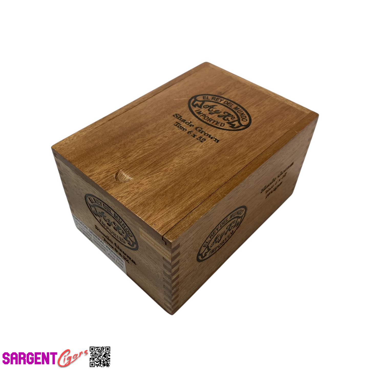 Del Mundo Shade Toro Empty Wooden Cigar Box 4.75x6.75x3.75