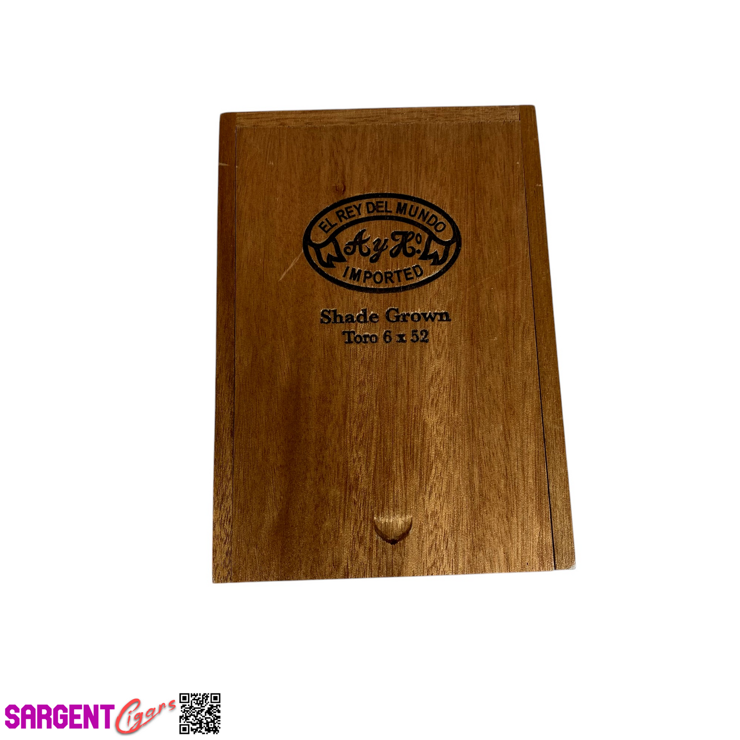 Del Mundo Shade Toro Empty Wooden Cigar Box 4.75x6.75x3.75