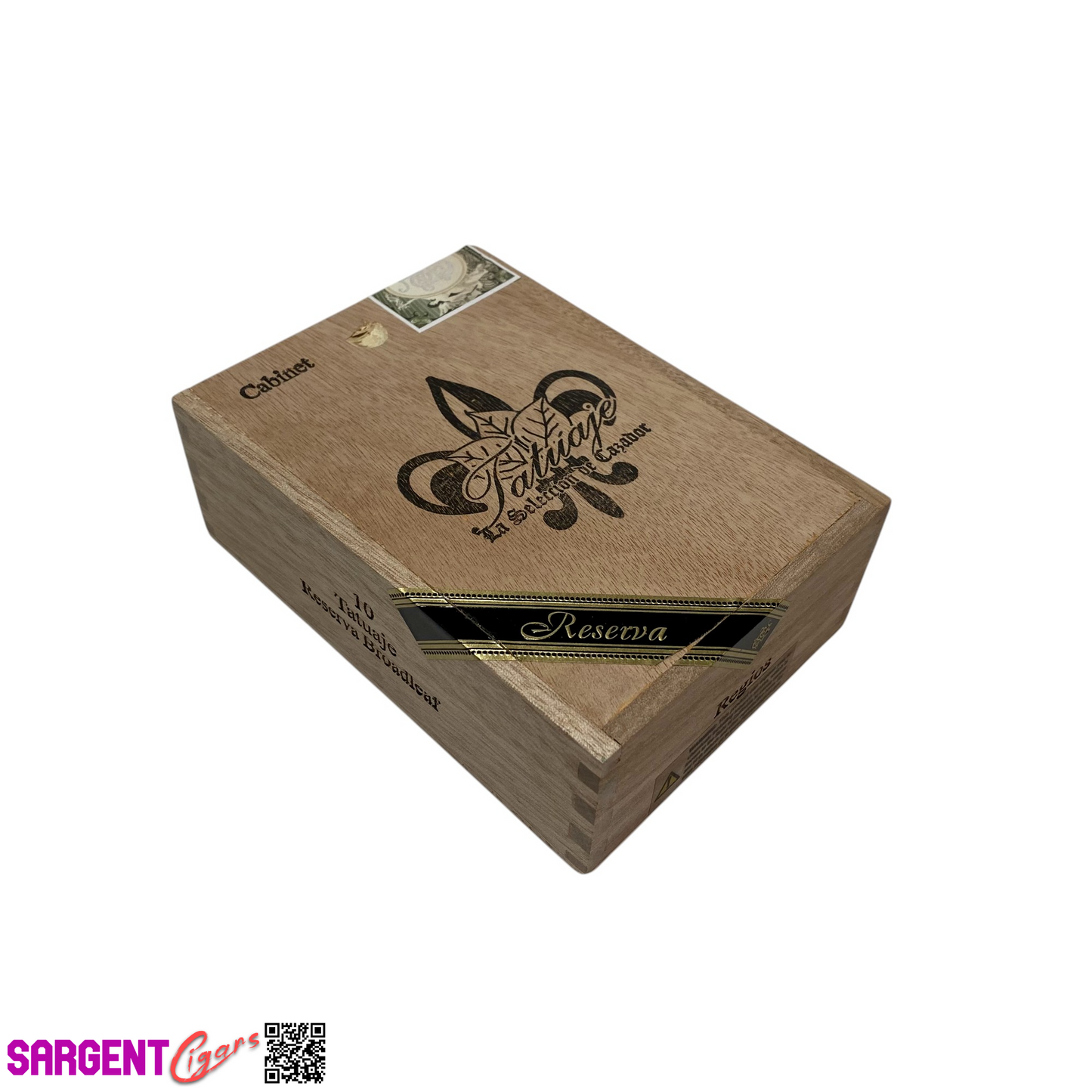 Tatuaje Broadleaf Regios Empty Wooden Cigar Box 4.25x6x2