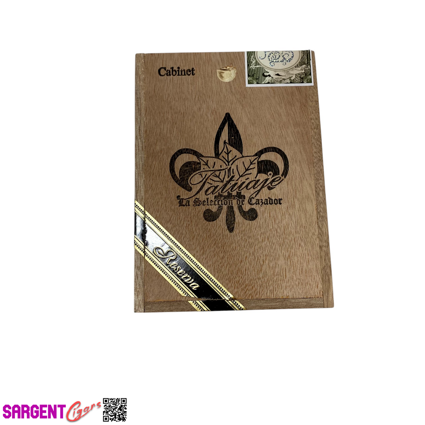 Tatuaje Broadleaf Regios Empty Wooden Cigar Box 4.25x6x2