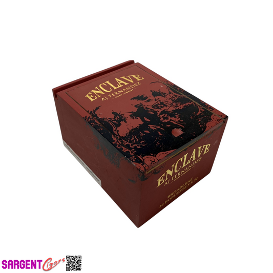 Aj Fernandez Enclave Broadleaf Robusto Empty Wooden Cigar Box 4.5x6x3.5