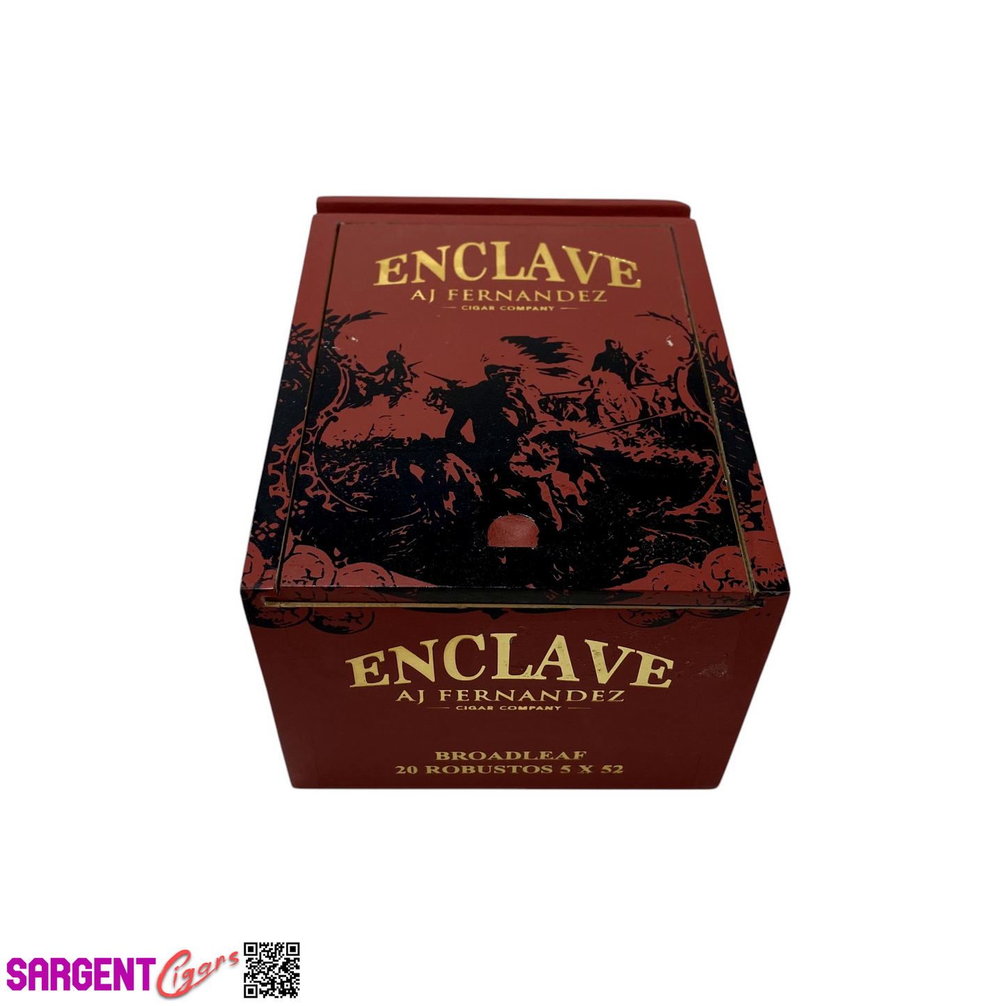 Aj Fernandez Enclave Broadleaf Robusto Empty Wooden Cigar Box 4.5x6x3.5