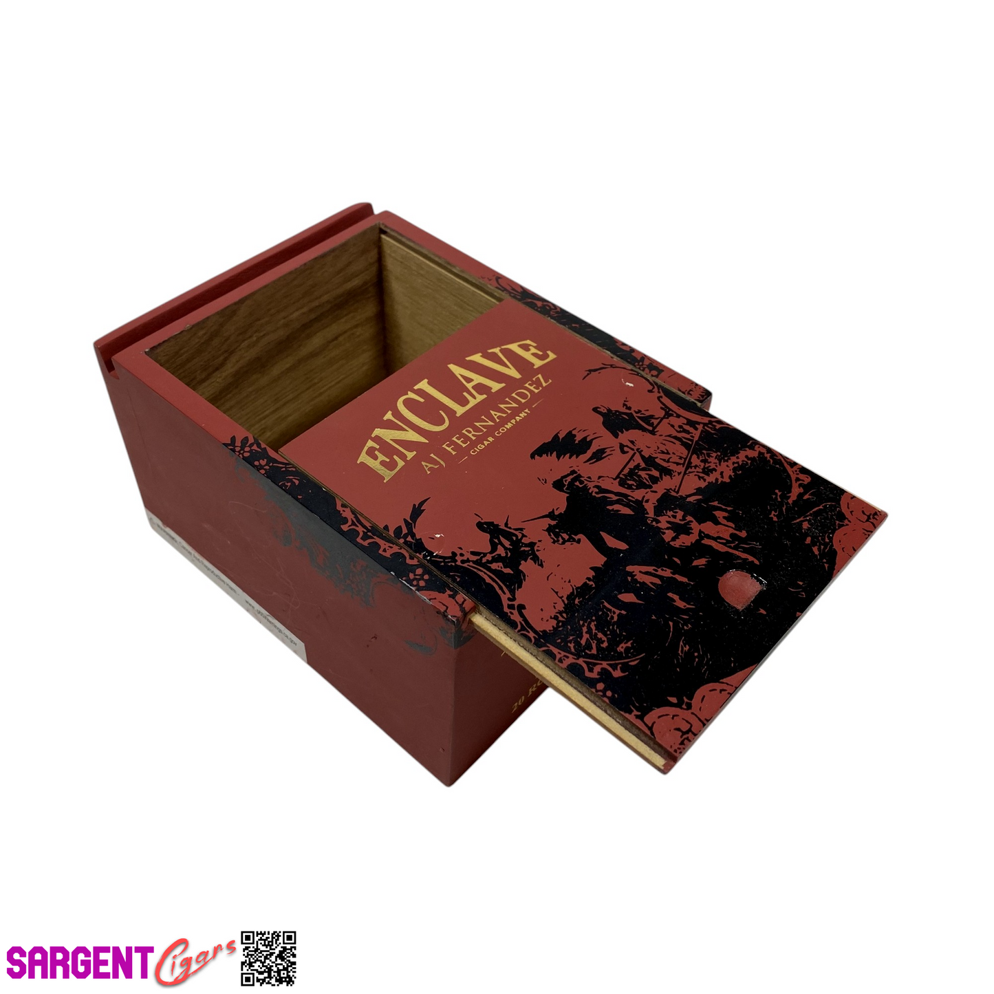 Aj Fernandez Enclave Broadleaf Robusto Empty Wooden Cigar Box 4.5x6x3.5