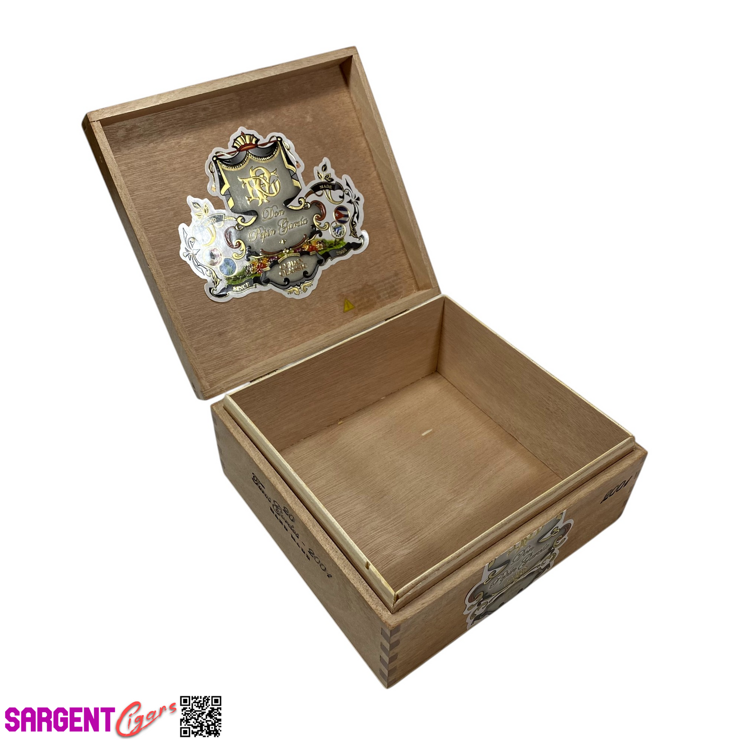 Don Pepin Garcia 2001 Toro Gordo Empty Wooden Cigar Box 7.25x7x3.25
