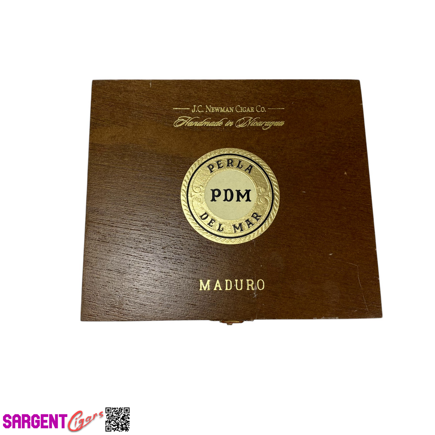 Perla Del Mar Maduro Robusto Empty Wooden Cigar Box 6.75x6x3.25