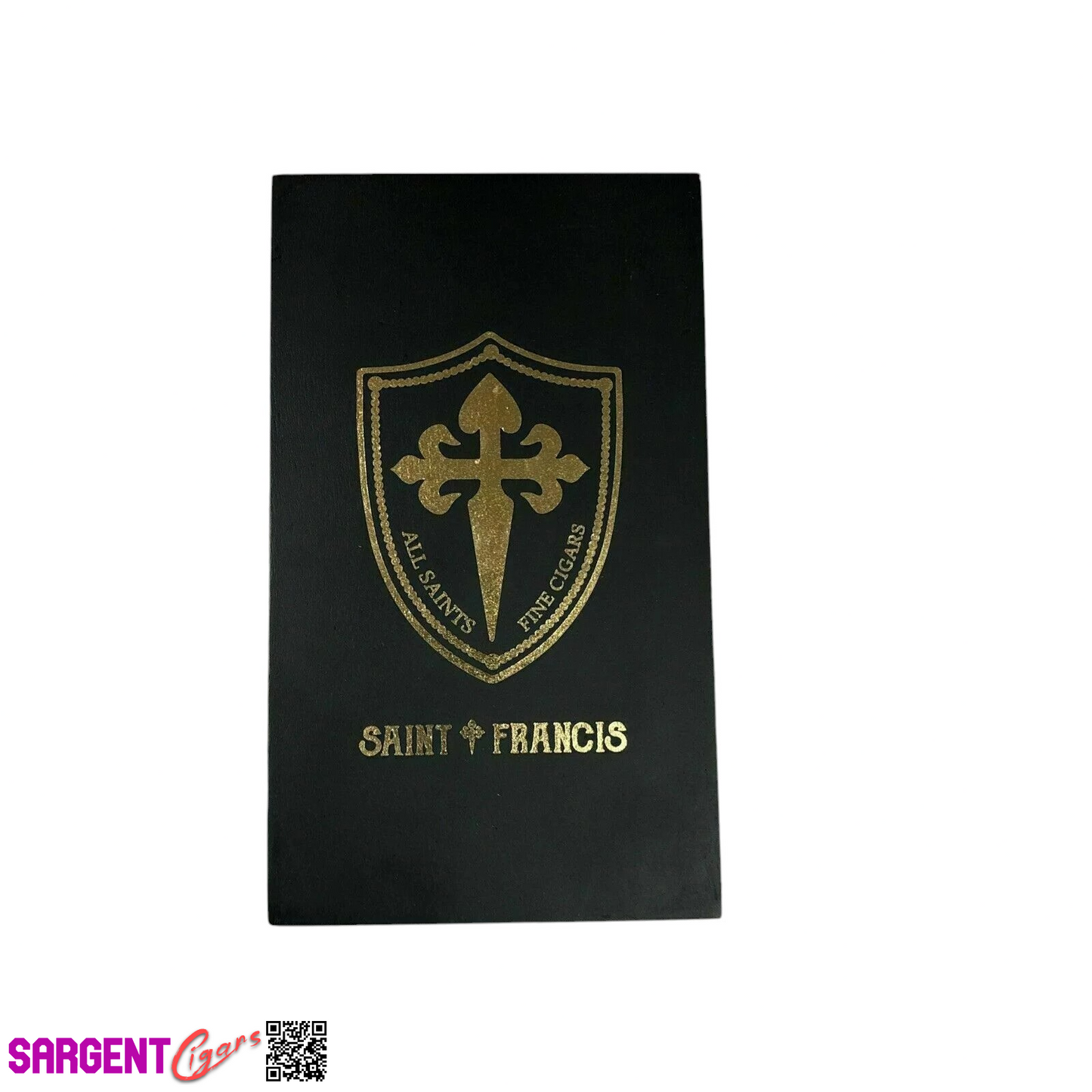 All Saints Cigars Saint Francis Churchill Empty Wooden Cigar Box 5x8x3