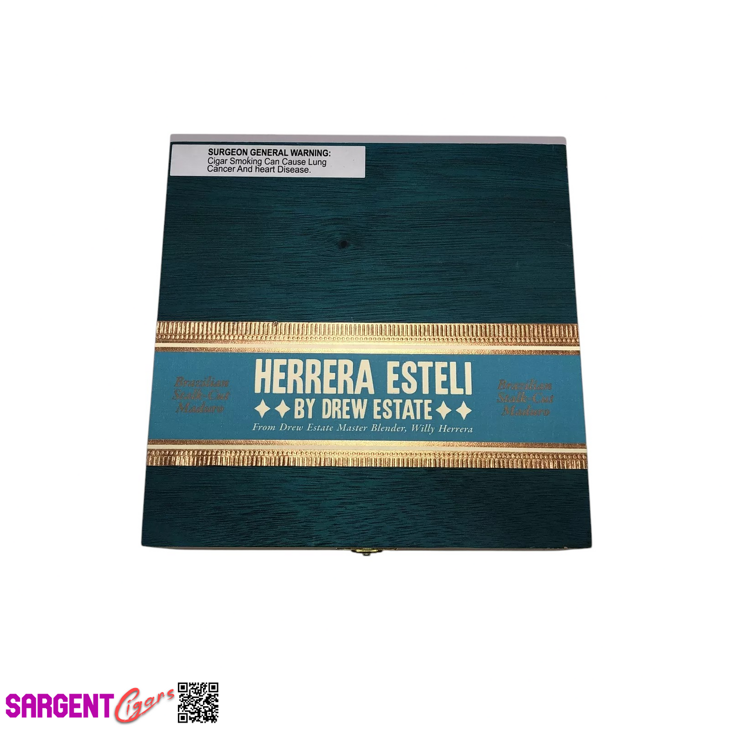 Herrera Esteli Maduro Lonsdale Empty Wooden Cigar Box 7.25x7.25x2.5