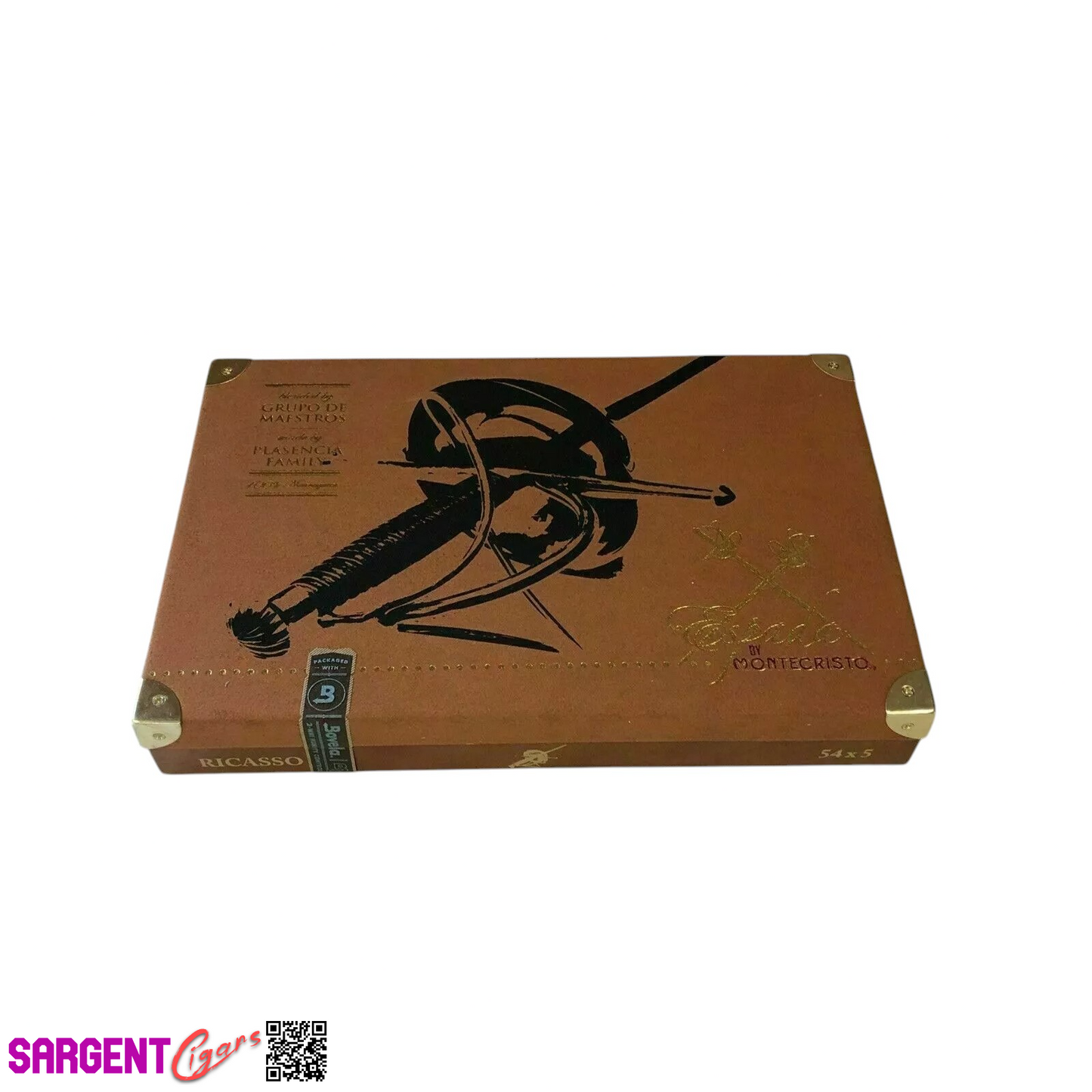 Montecristo Espada Ricasso Empty Wooden Cigar Box 9.5x6x1.5