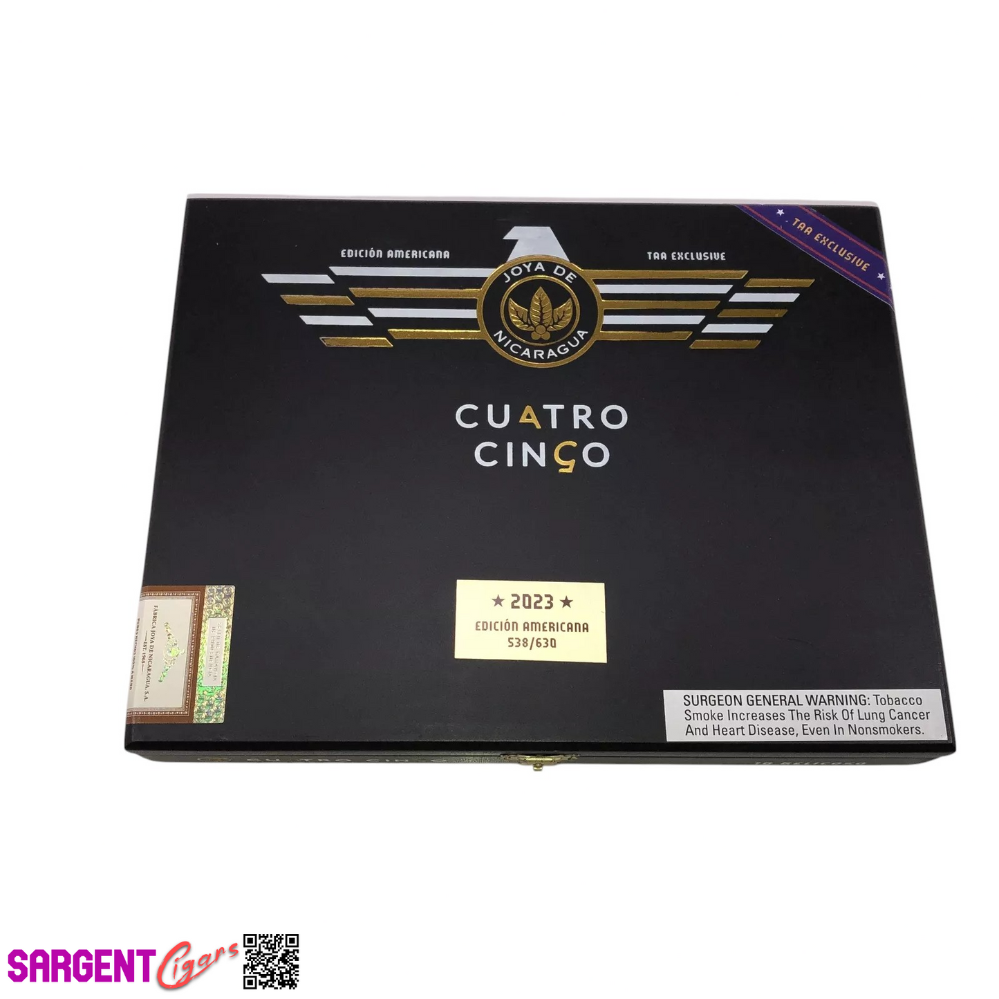 Joya De Nicaragua Cinco Belicoso TAA Empty Wooden Cigar Box 10.25x8x1.5