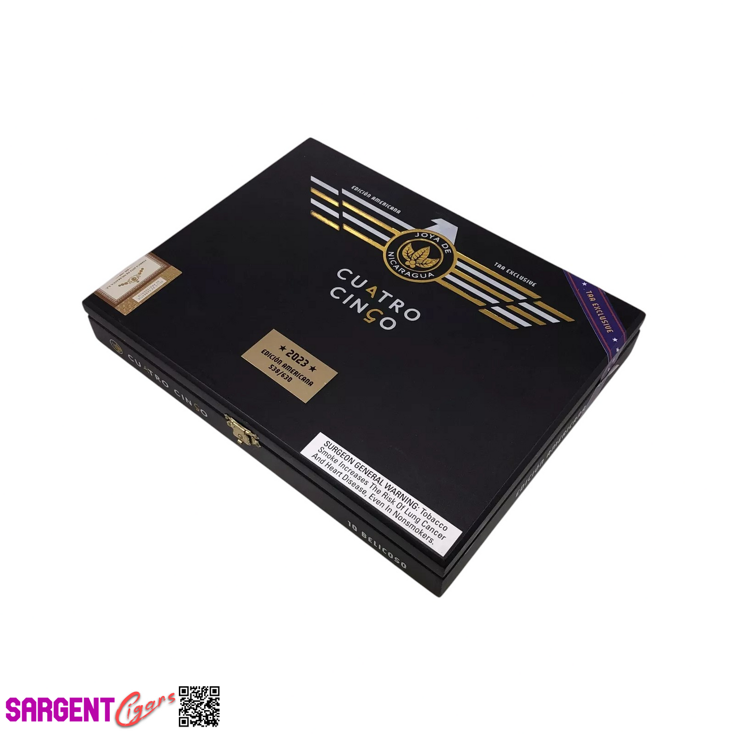 Joya De Nicaragua Cinco Belicoso TAA Empty Wooden Cigar Box 10.25x8x1.5