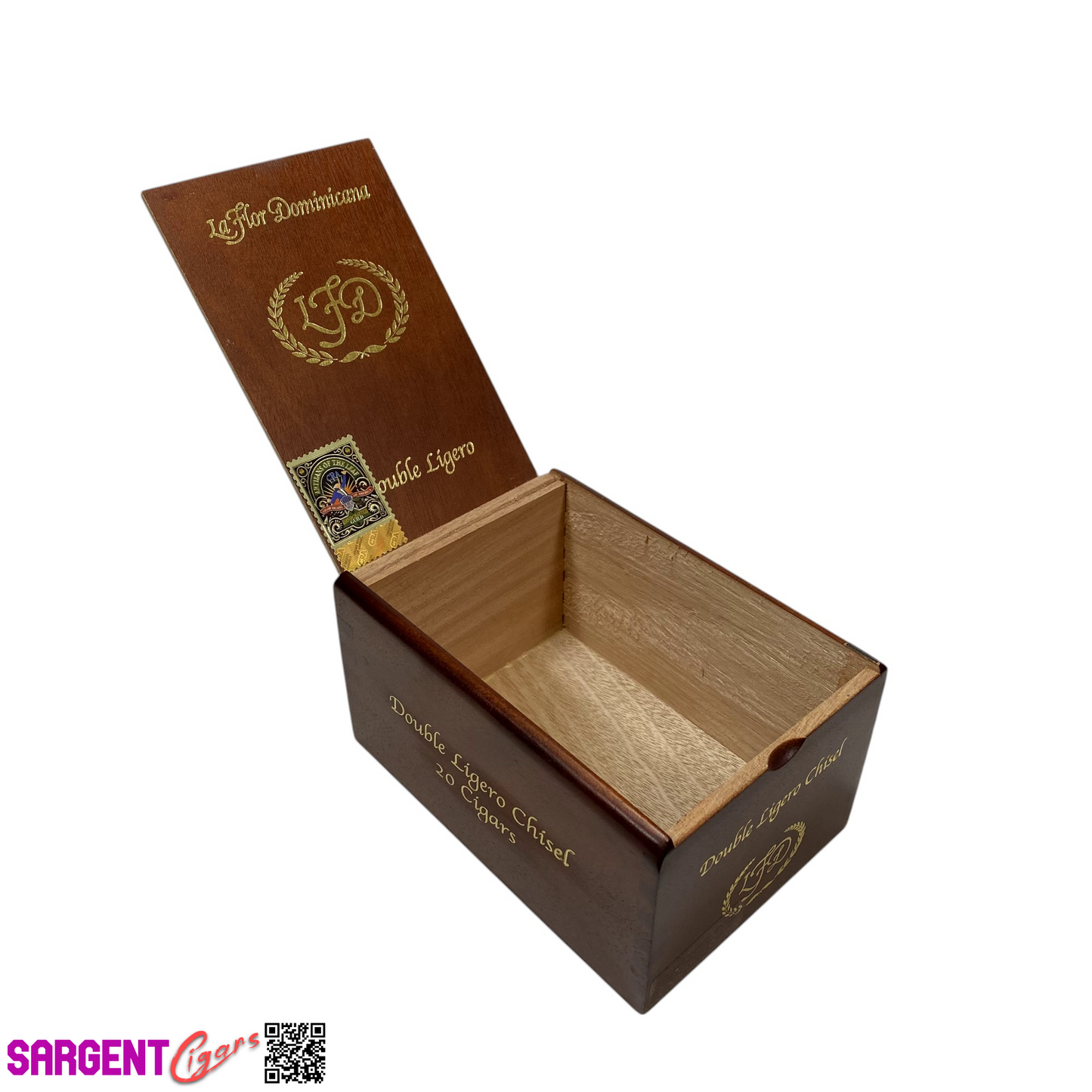 LFD Chisel Empty Wooden Cigar Box 4.75x7x3.5