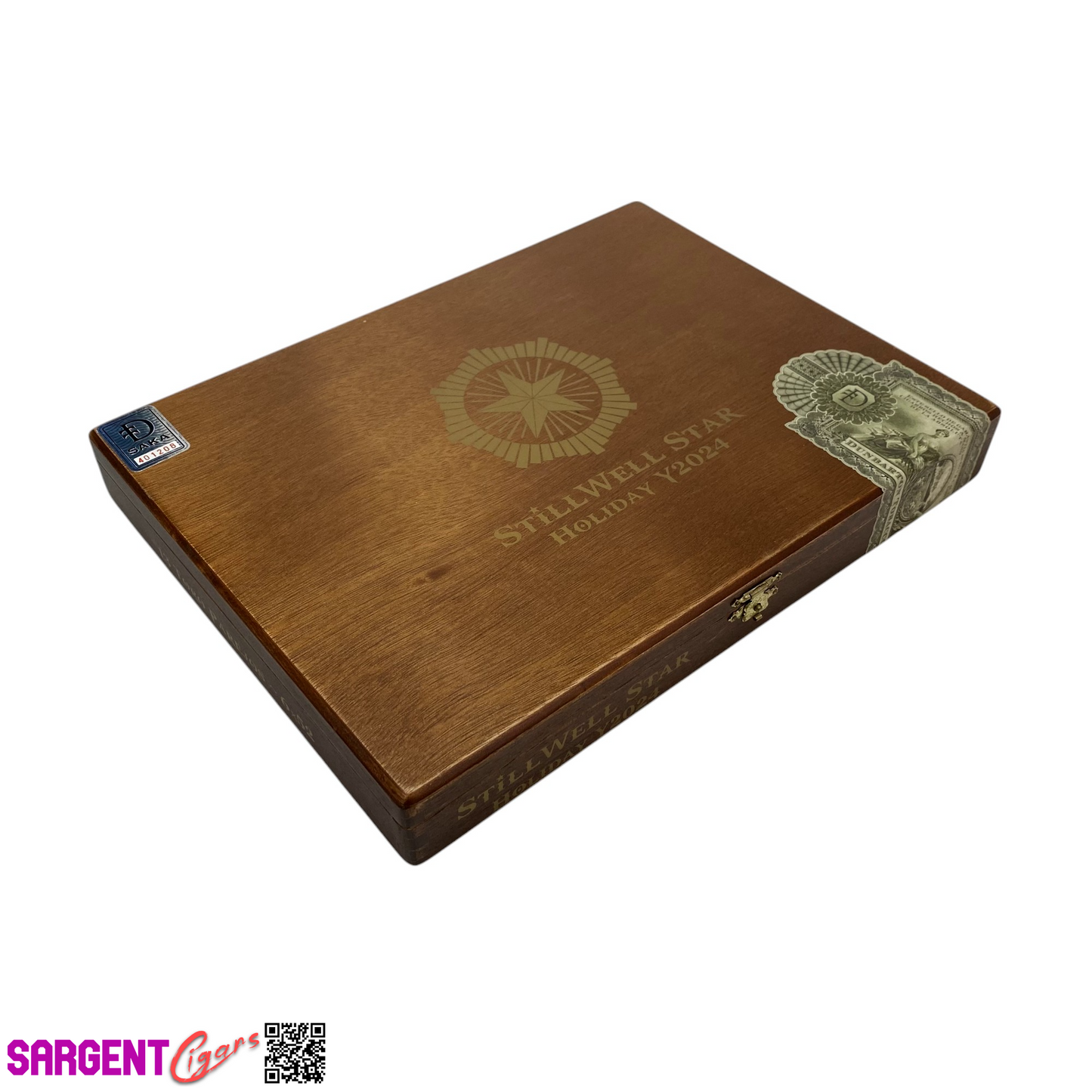 Dunbarton Stillwell Star Y2024 Empty Wooden Cigar Box 11.5x8.5x1.5