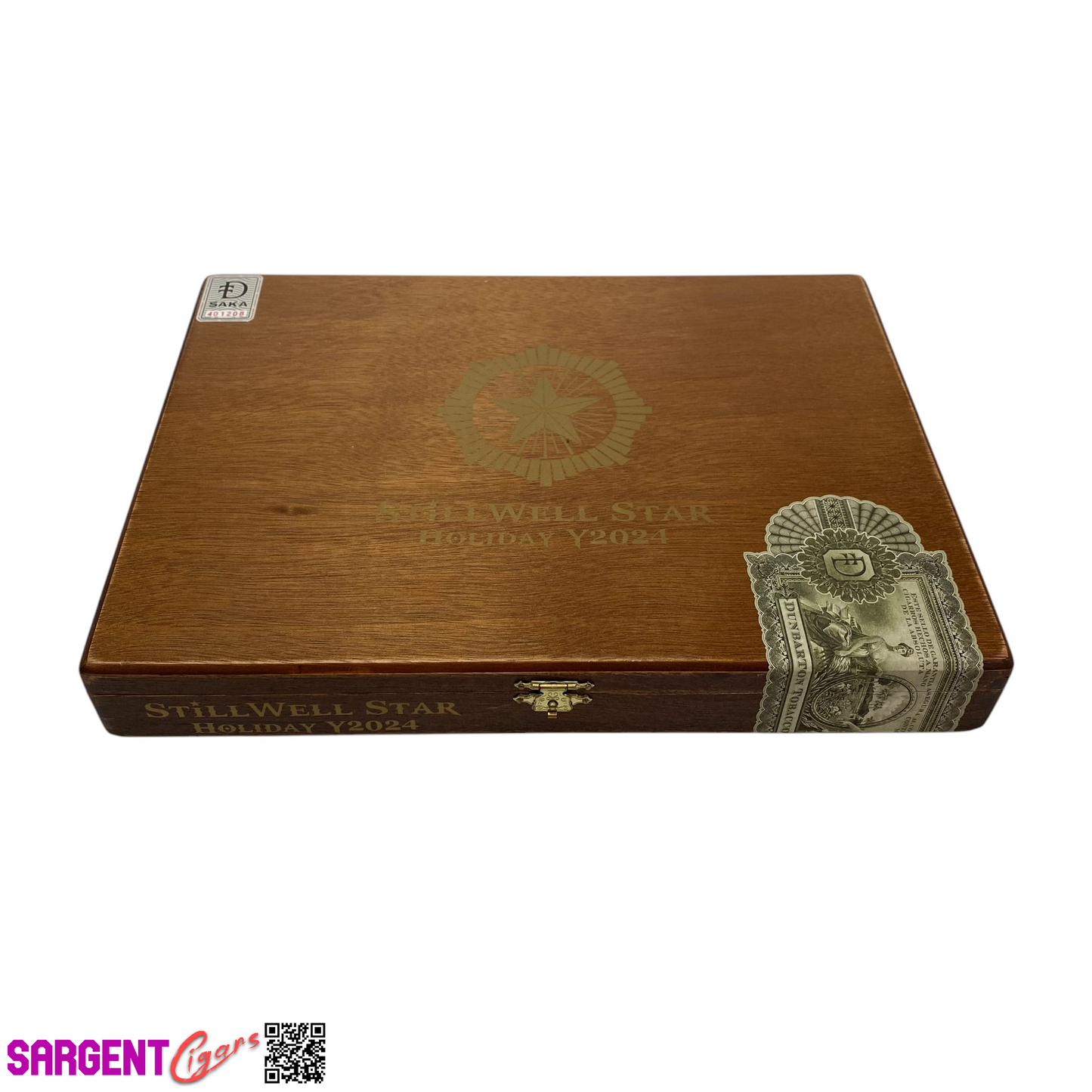 Dunbarton Stillwell Star Y2024 Empty Wooden Cigar Box 11.5x8.5x1.5