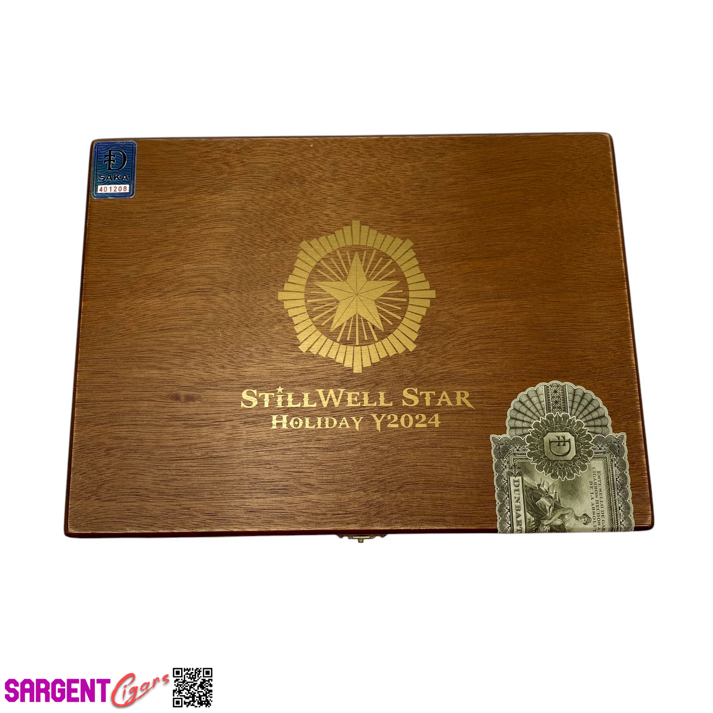 Dunbarton Stillwell Star Y2024 Empty Wooden Cigar Box 11.5x8.5x1.5