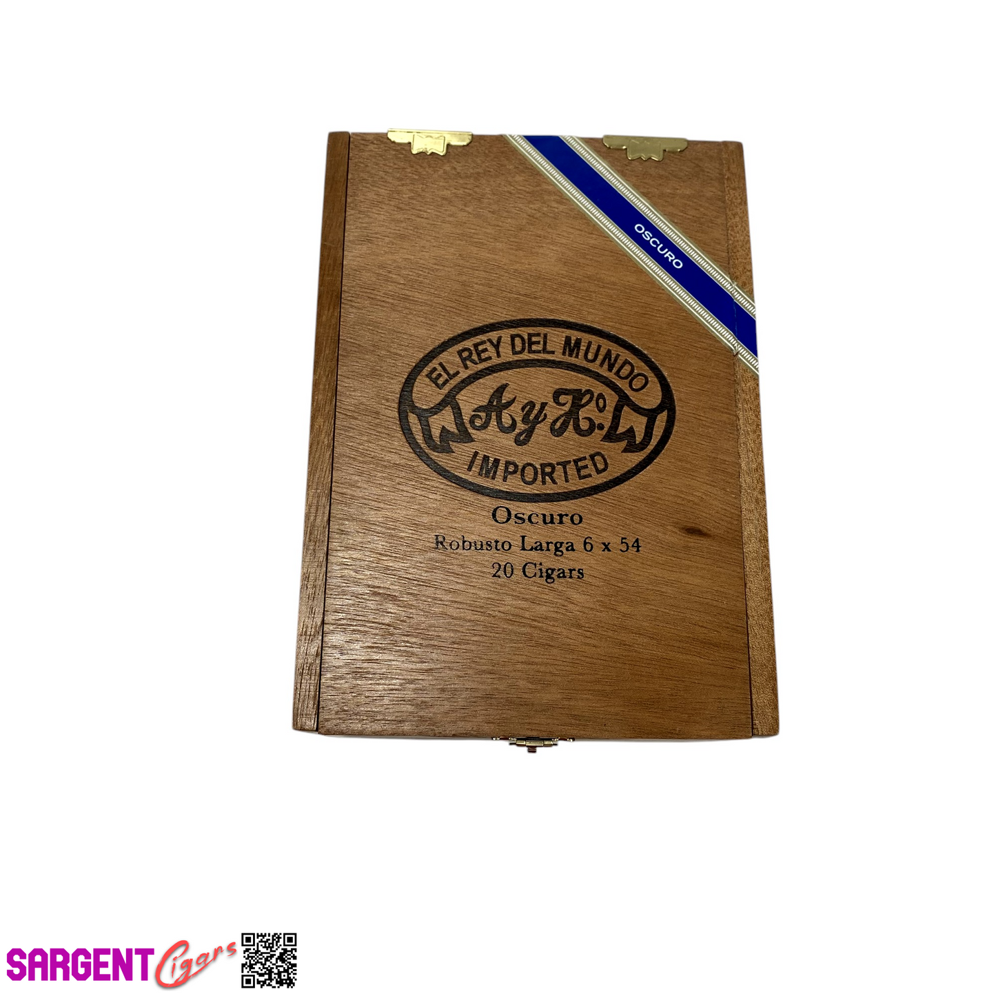 Del Mundo Oscuro Robusto Larga Empty Wooden Cigar Box 5x7x4