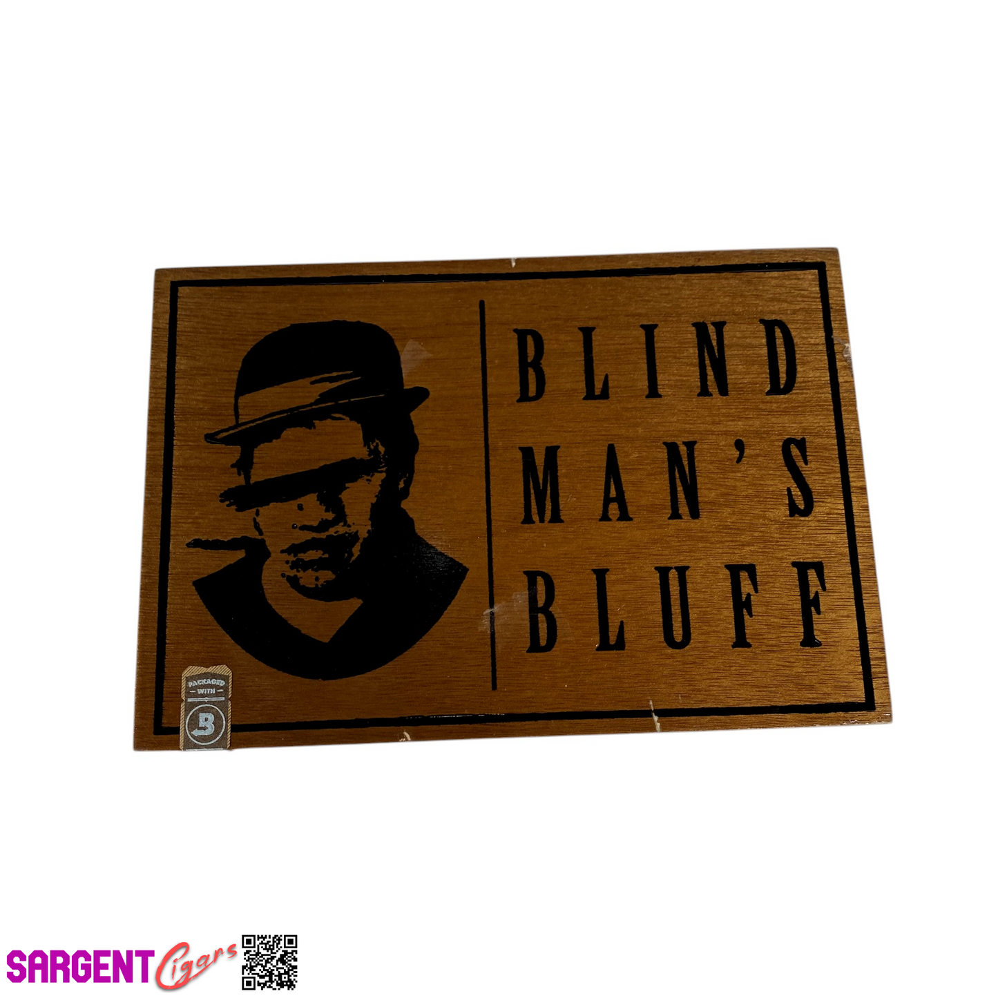 Blind Man’s Bluff Robusto Empty Wooden Cigar Box 8.75x6x2 (1)