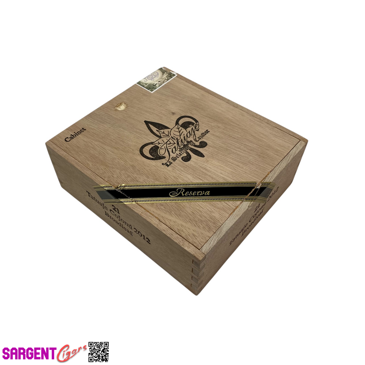 Tatuaje Broadleaf Cojonu 2012 Empty Wooden Cigar Box 6.25x7x2.5