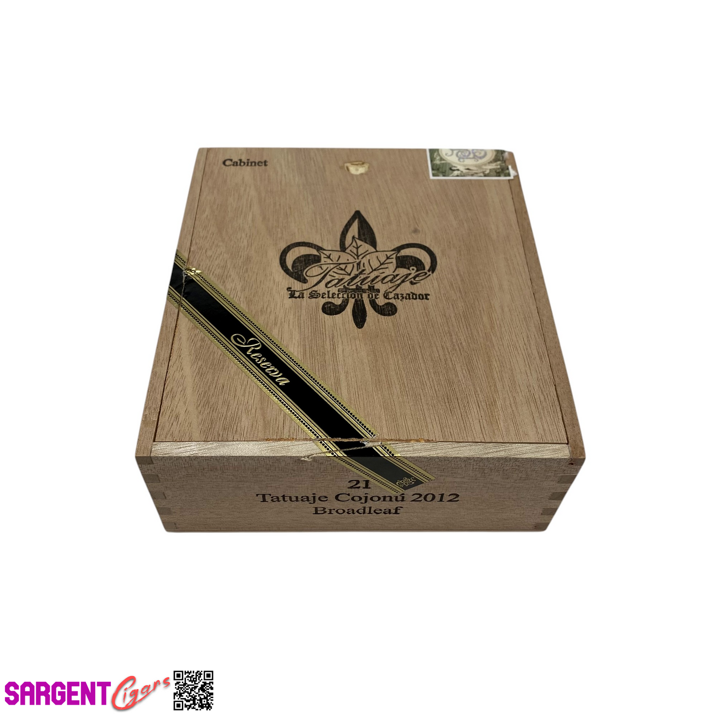 Tatuaje Broadleaf Cojonu 2012 Empty Wooden Cigar Box 6.25x7x2.5