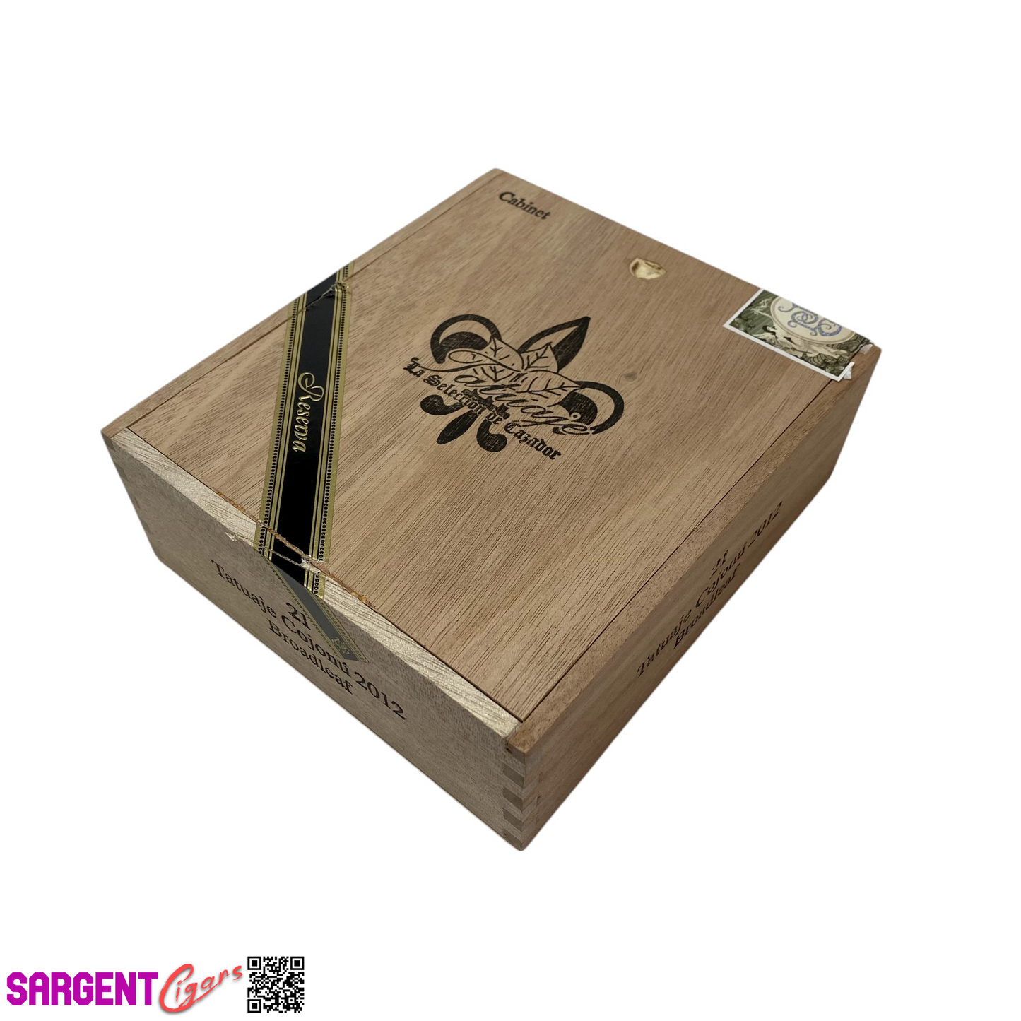 Tatuaje Broadleaf Cojonu 2012 Empty Wooden Cigar Box 6.25x7x2.5