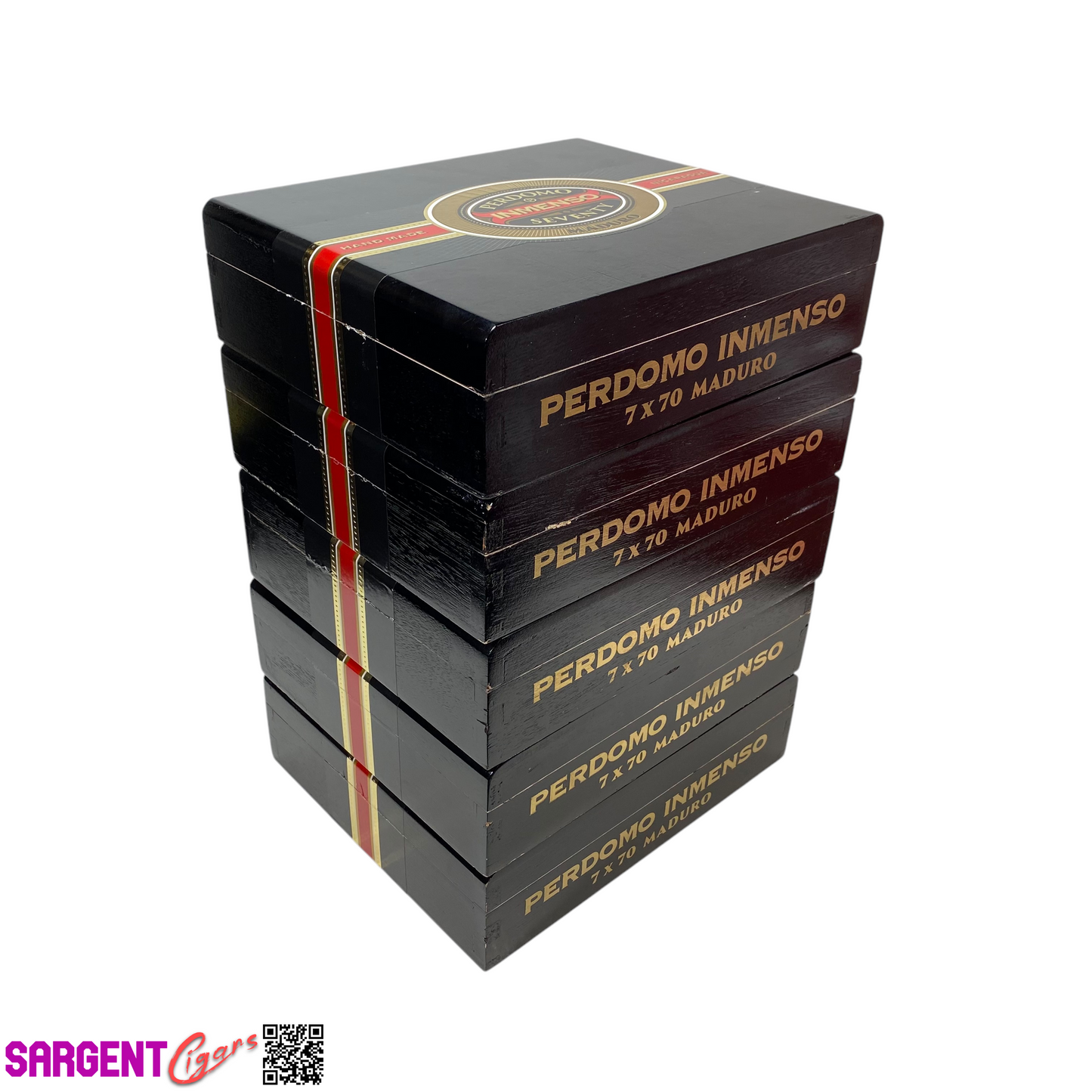 Lot of 5 Perdomo Inmenso 7x70 Maduro Empty Wooden Cigar Boxes 9.75x8x2.75 #4