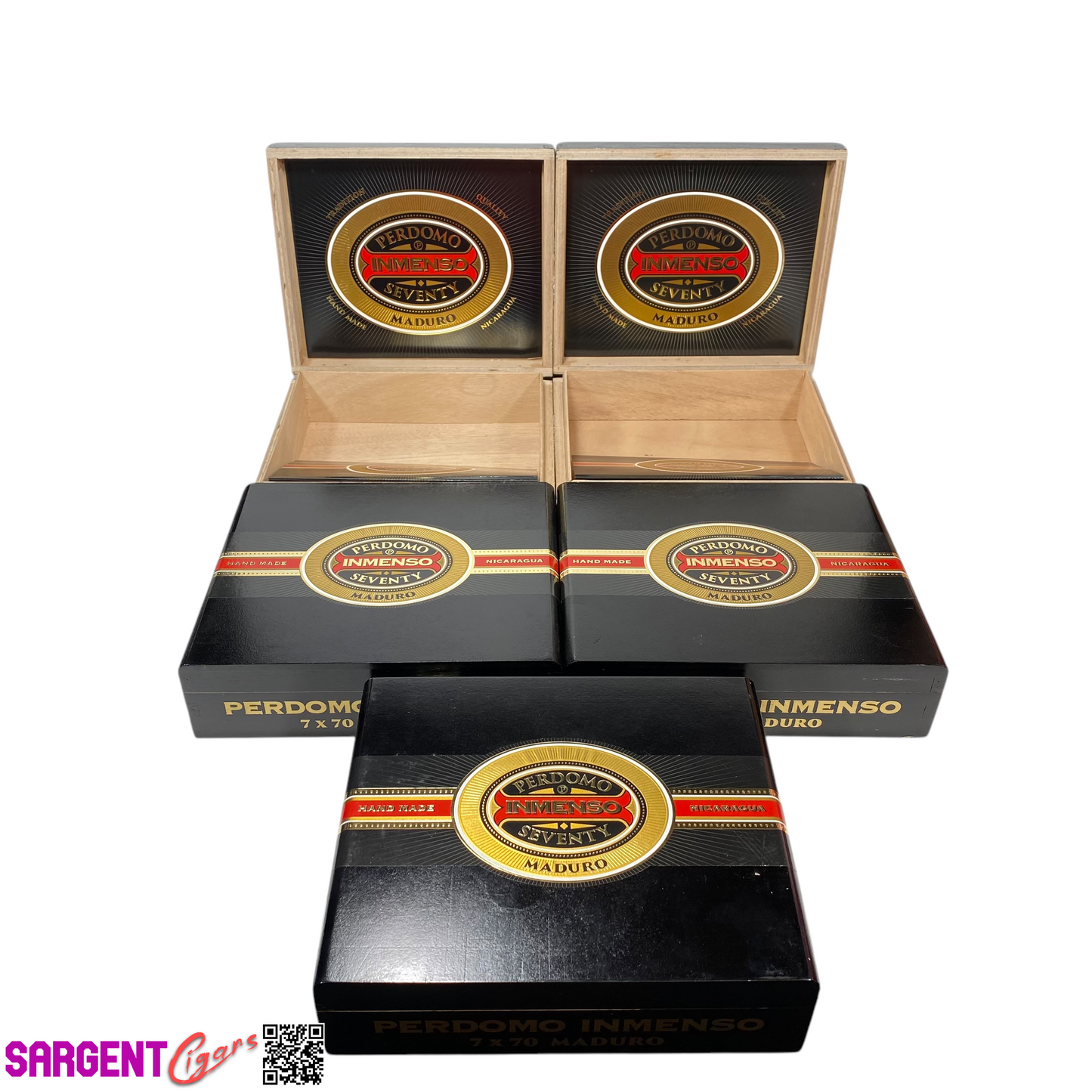 Lot of 5 Perdomo Inmenso 7x70 Maduro Empty Wooden Cigar Boxes 9.75x8x2.75 #4