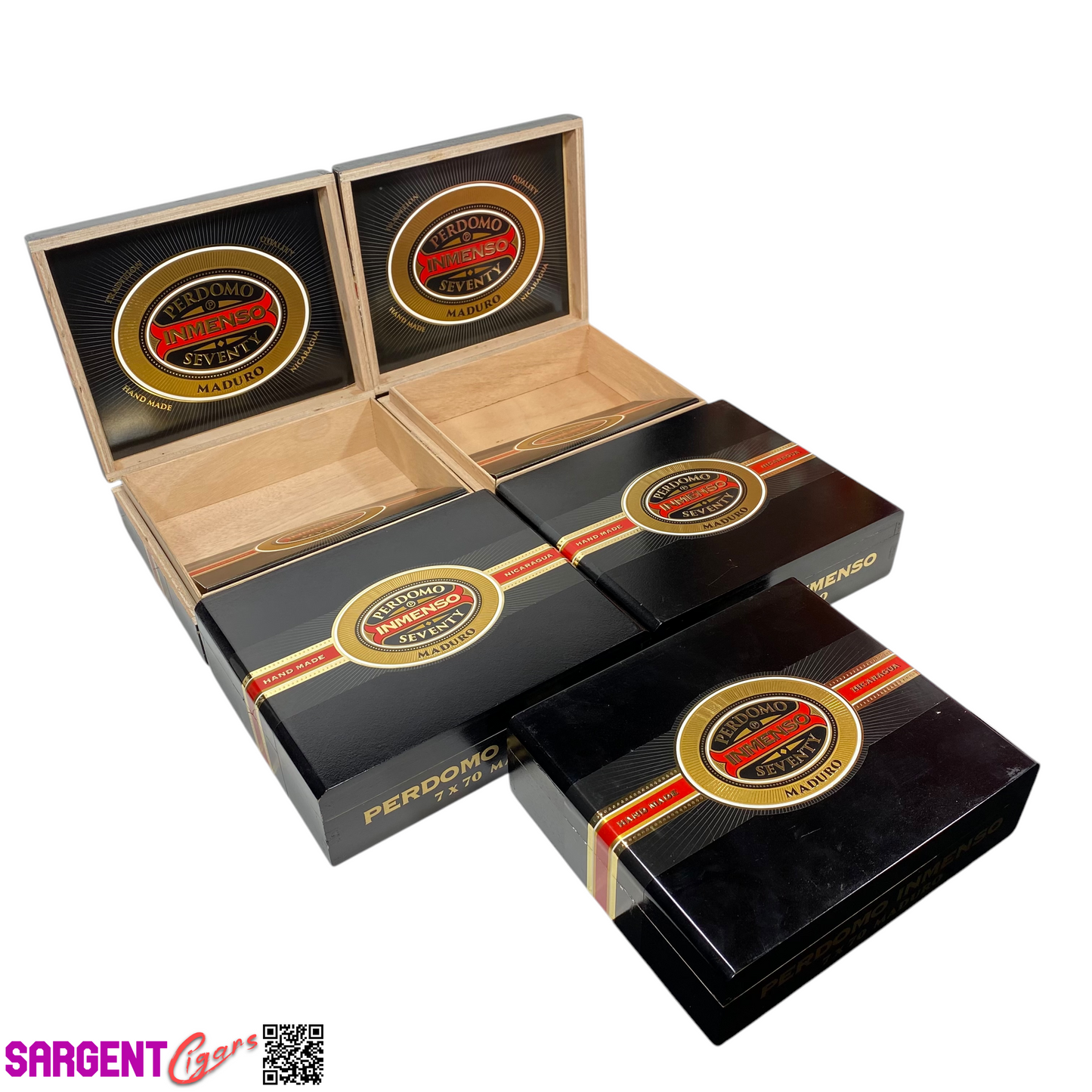 Lot of 5 Perdomo Inmenso 7x70 Maduro Empty Wooden Cigar Boxes 9.75x8x2.75 #4