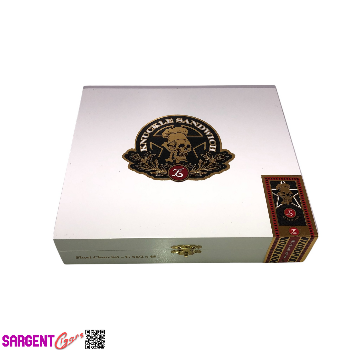 Guy Fieri Knuckle Sandwich Short Churchill Empty Wooden Cigar Box 8.5x7.5x1.75