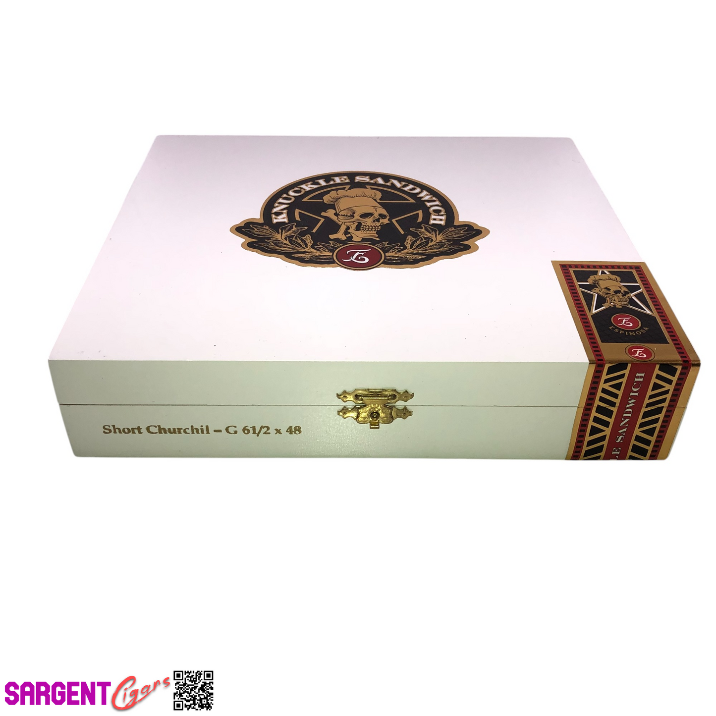 Guy Fieri Knuckle Sandwich Short Churchill Empty Wooden Cigar Box 8.5x7.5x1.75