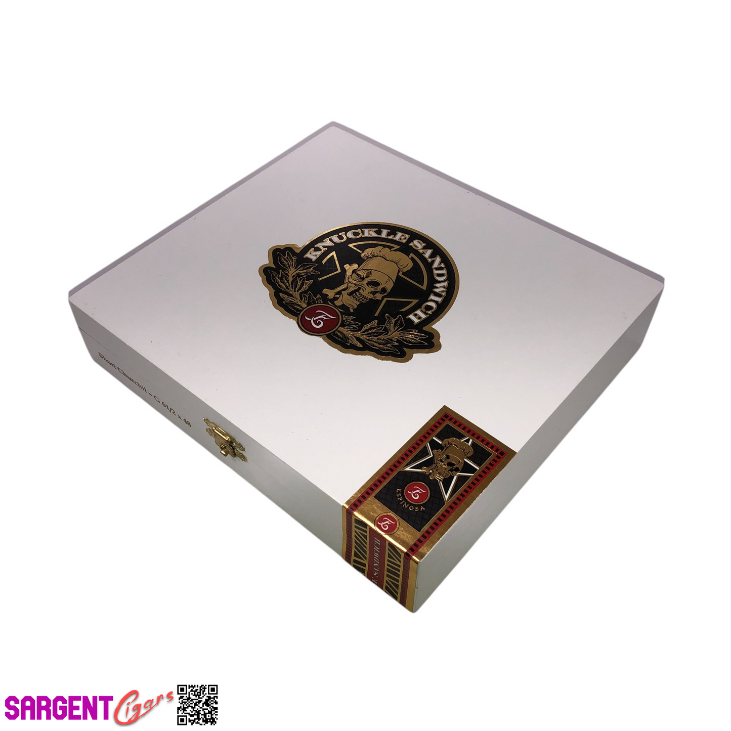 Guy Fieri Knuckle Sandwich Short Churchill Empty Wooden Cigar Box 8.5x7.5x1.75