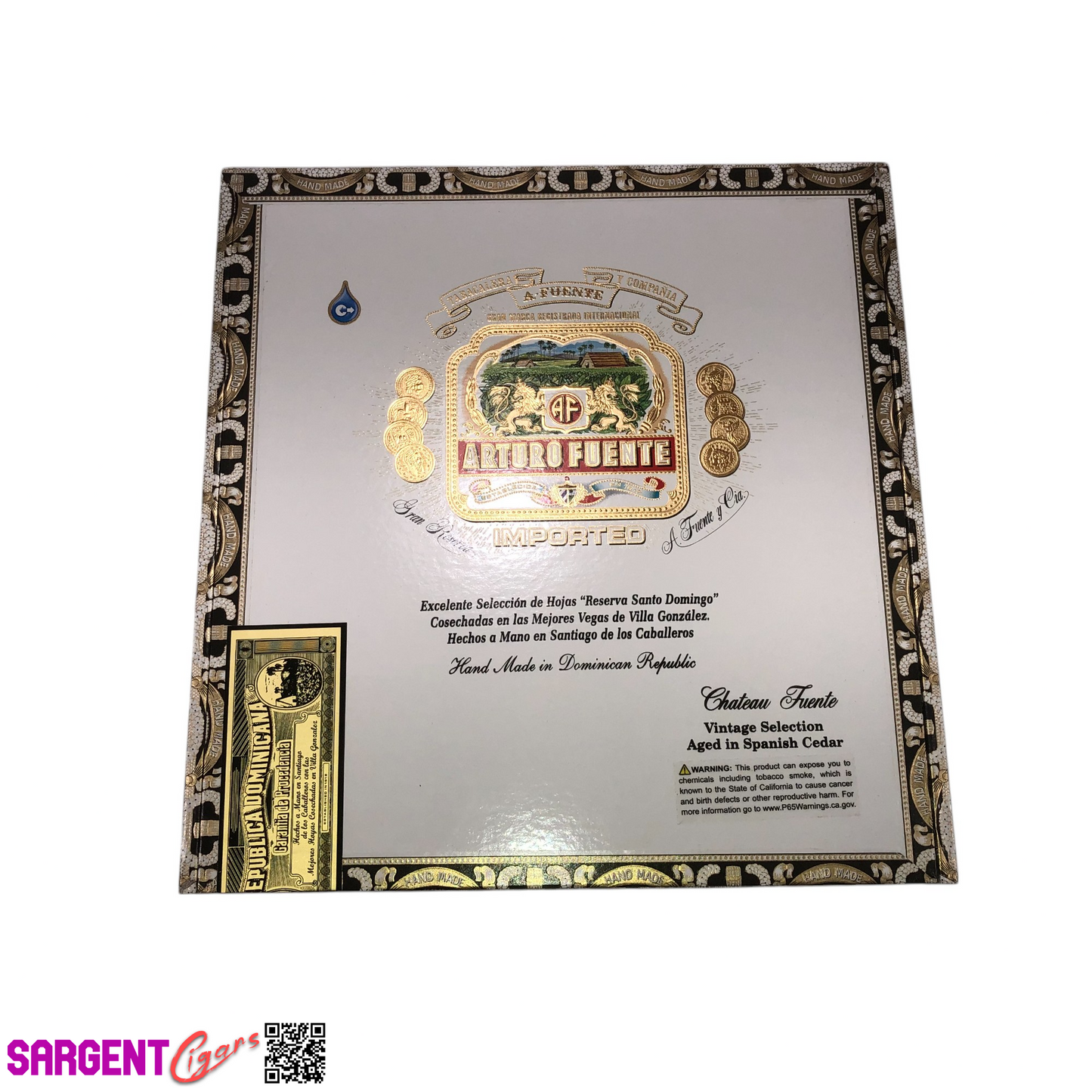 Arturo Fuente Chateau Empty Cigar Box 9.5x9.75x1.25