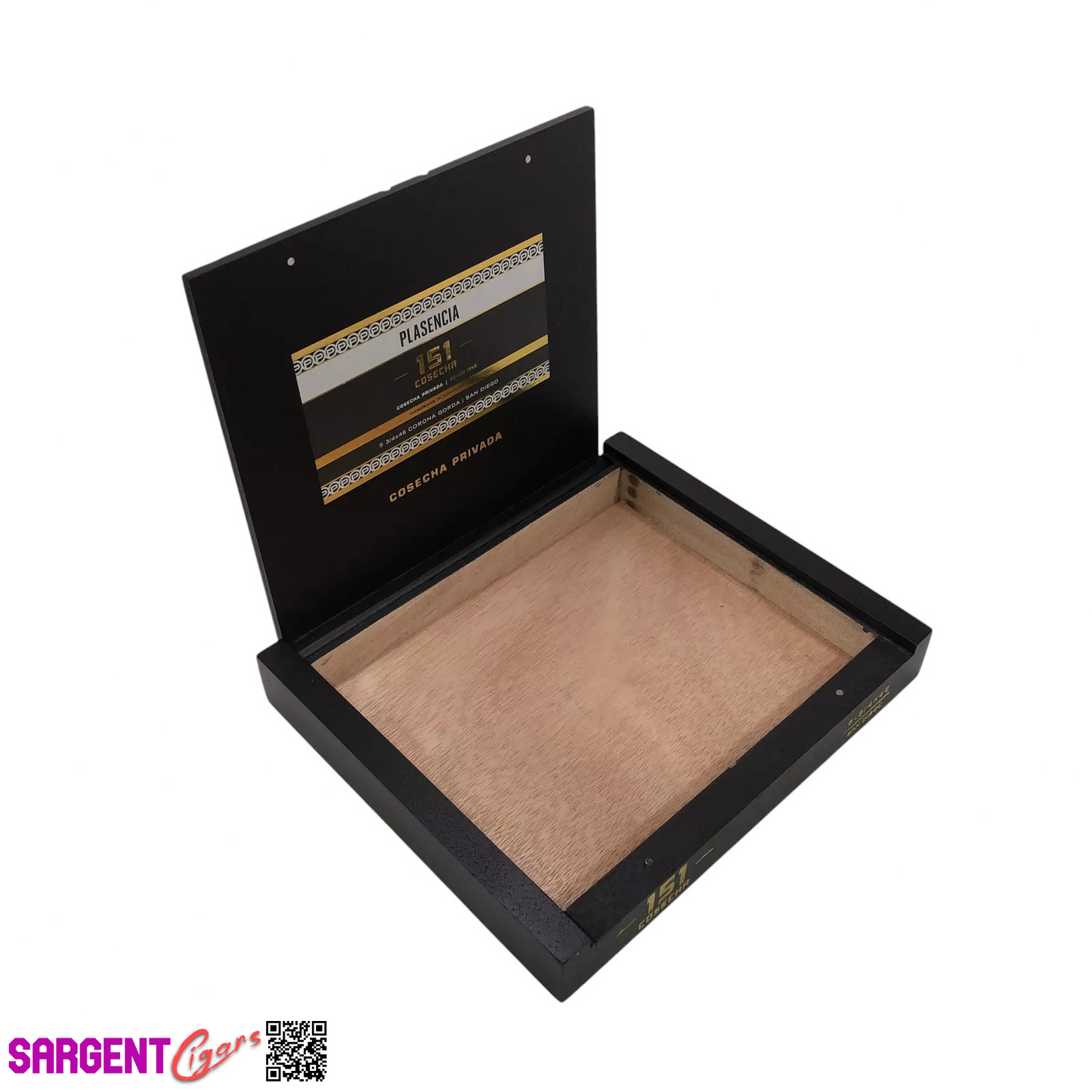 Plasencia 151 San Diego Empty Wooden Cigar Box 8.5x7.25x1.25