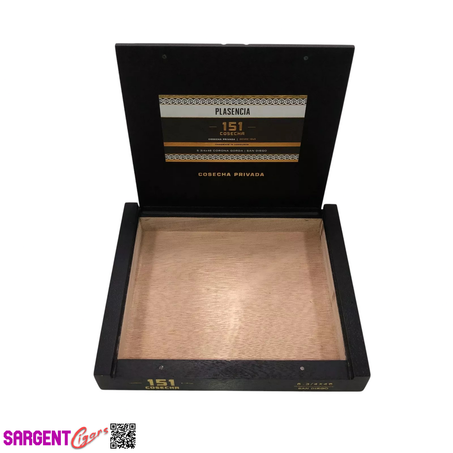 Plasencia 151 San Diego Empty Wooden Cigar Box 8.5x7.25x1.25