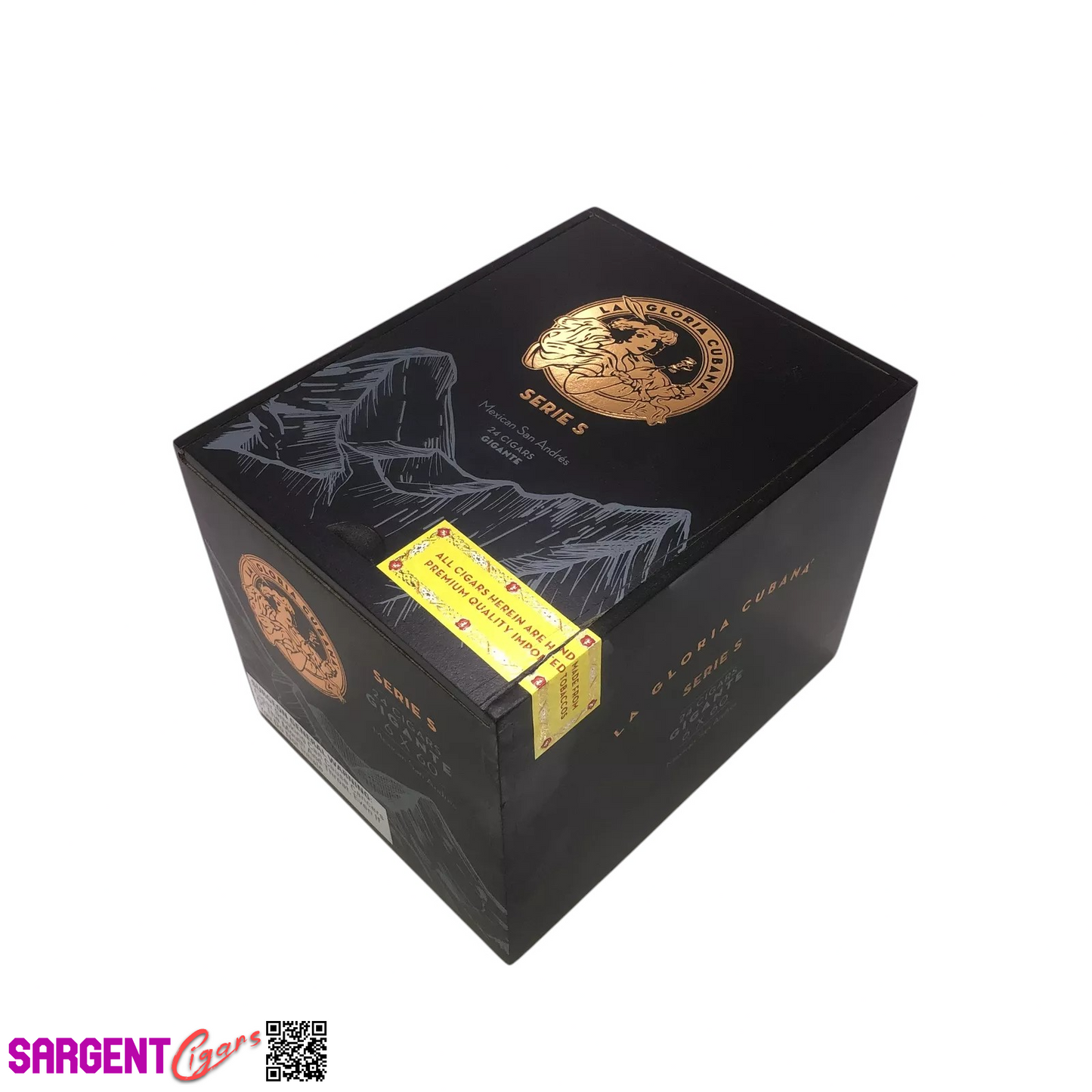 La Gloria Serie S Gigante Empty Wooden Cigar Box 5x6.5x5.25