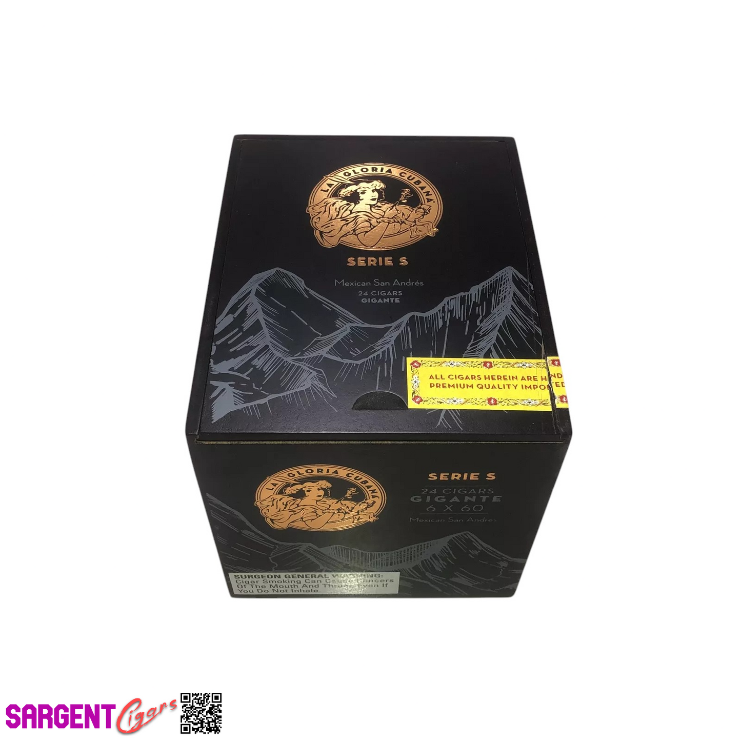 La Gloria Serie S Gigante Empty Wooden Cigar Box 5x6.5x5.25