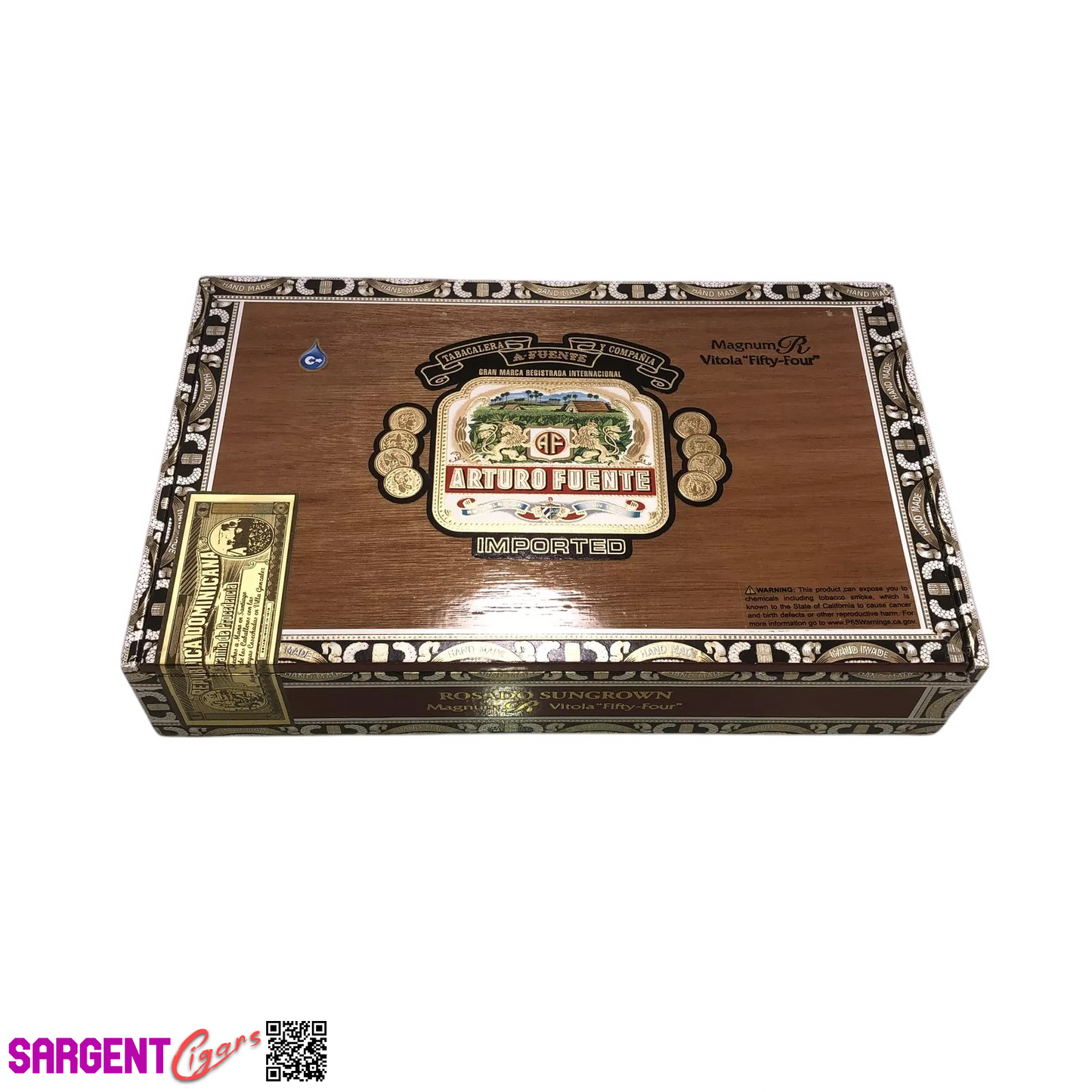 Arturo Fuente Rosado Sungrown 54 Empty Cigar Box 10.75x6.75x2
