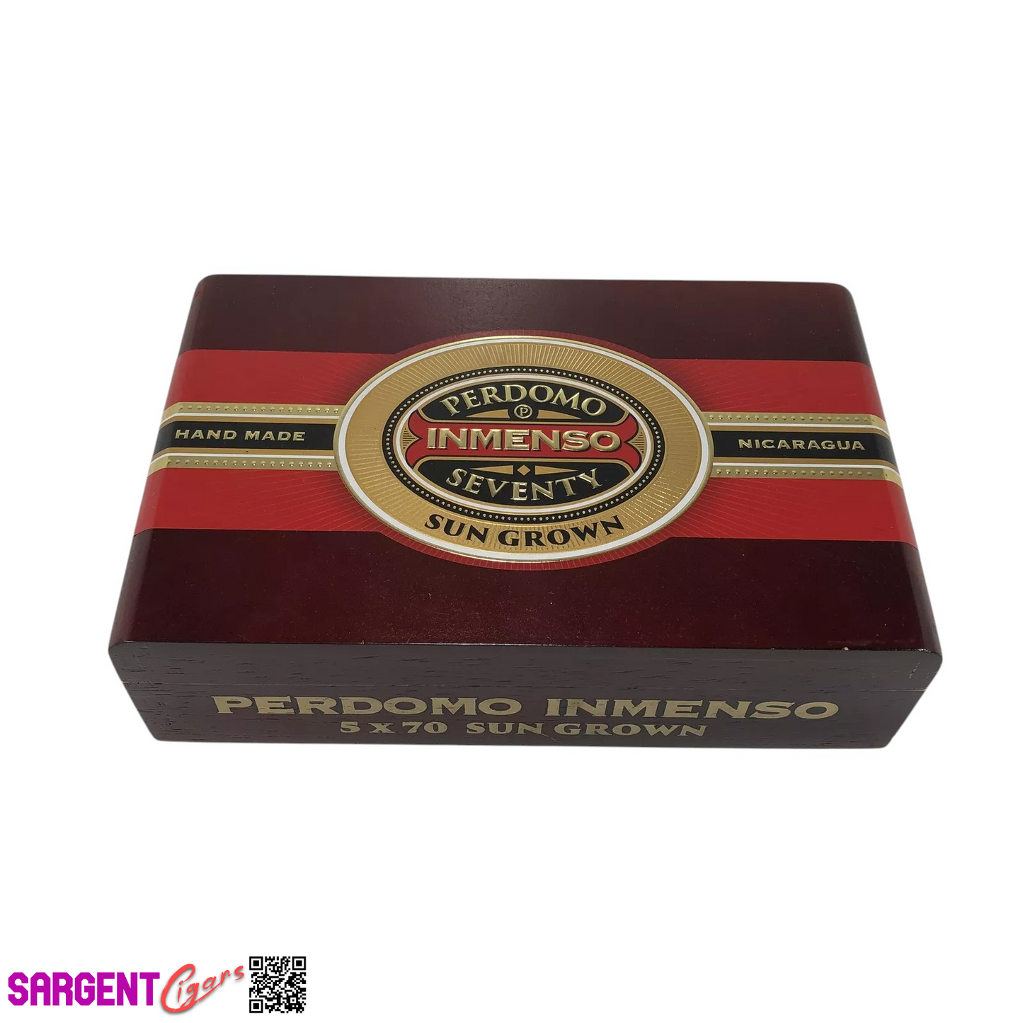 Perdomo Inmenso 5x70 Sungrown Empty Wooden Cigar Box 9.75x6x2.75