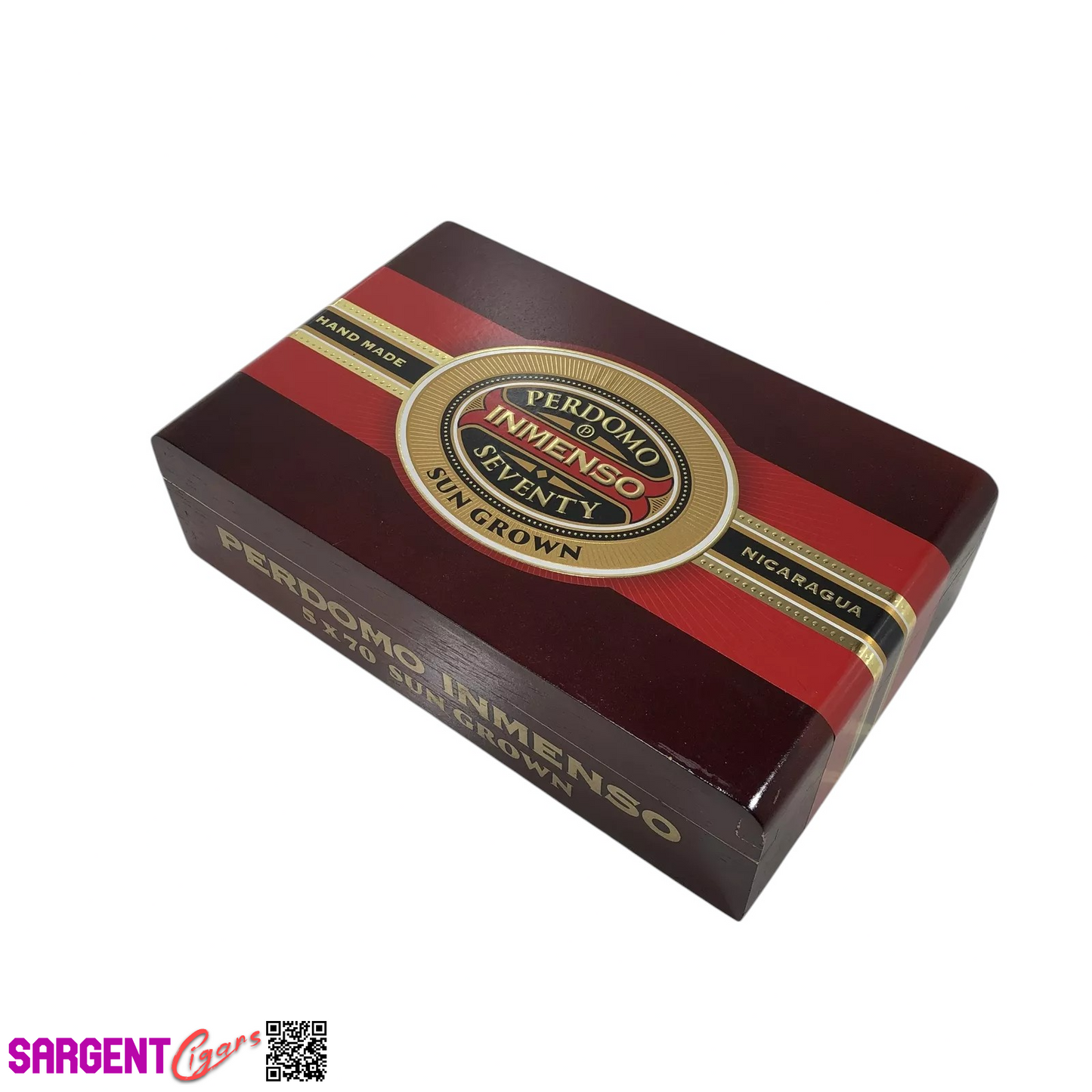 Perdomo Inmenso 5x70 Sungrown Empty Wooden Cigar Box 9.75x6x2.75