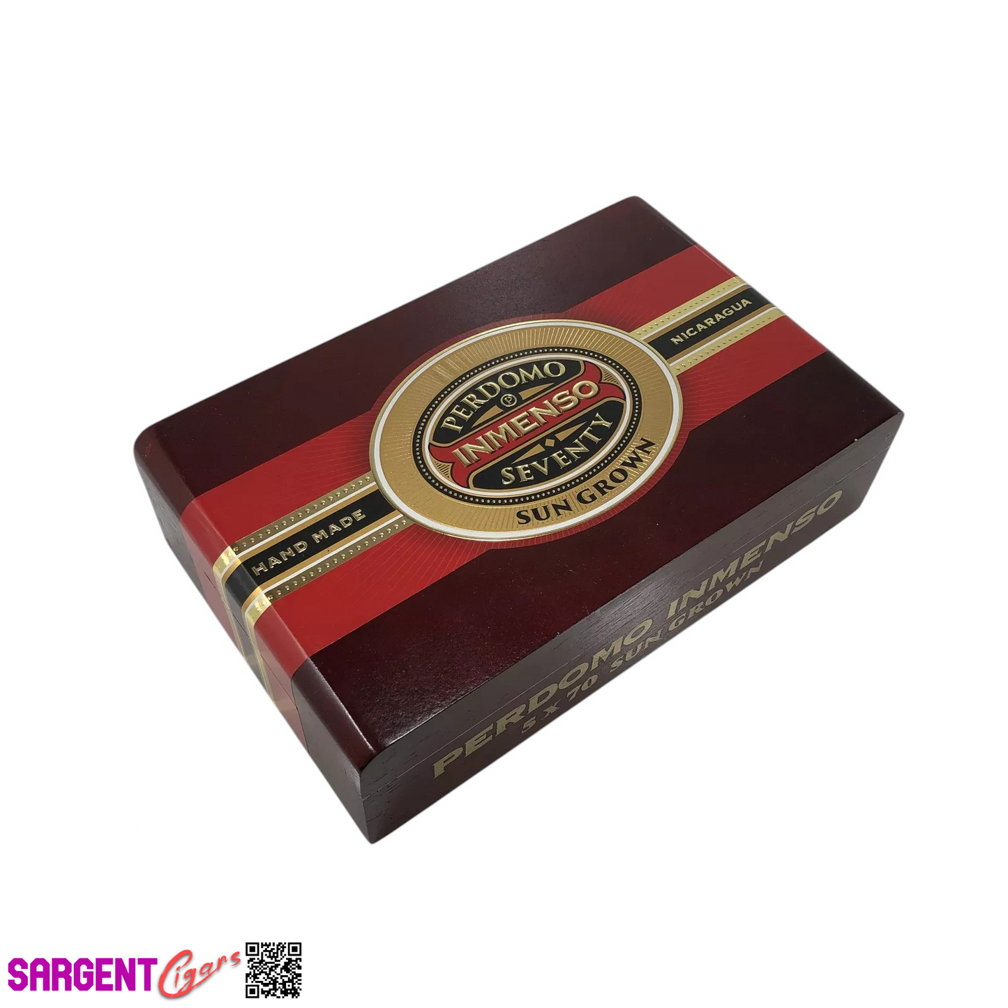 Perdomo Inmenso 5x70 Sungrown Empty Wooden Cigar Box 9.75x6x2.75